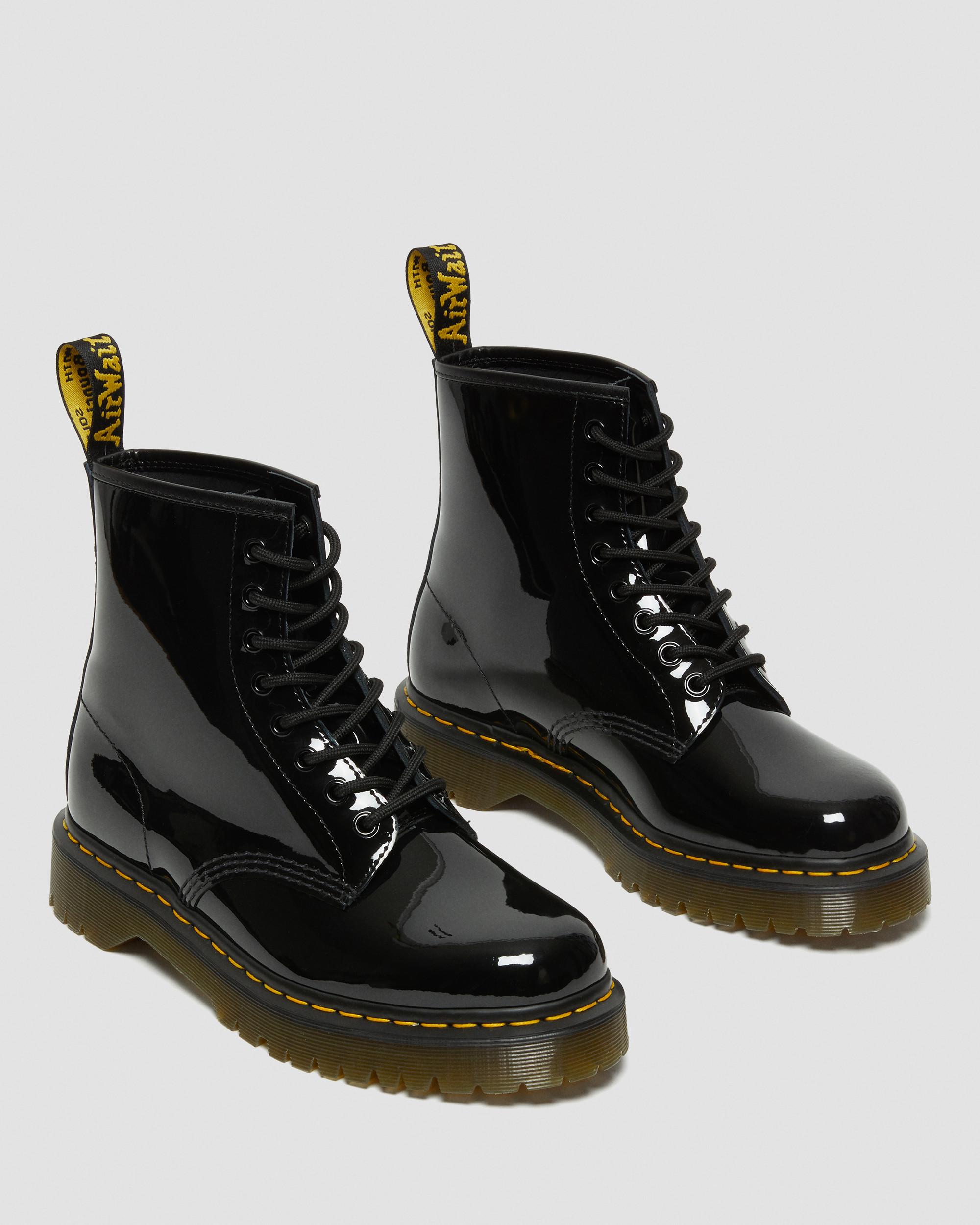 1460 Bex Patent Leather Lace Up Boots in BLACK | Dr. Martens™
