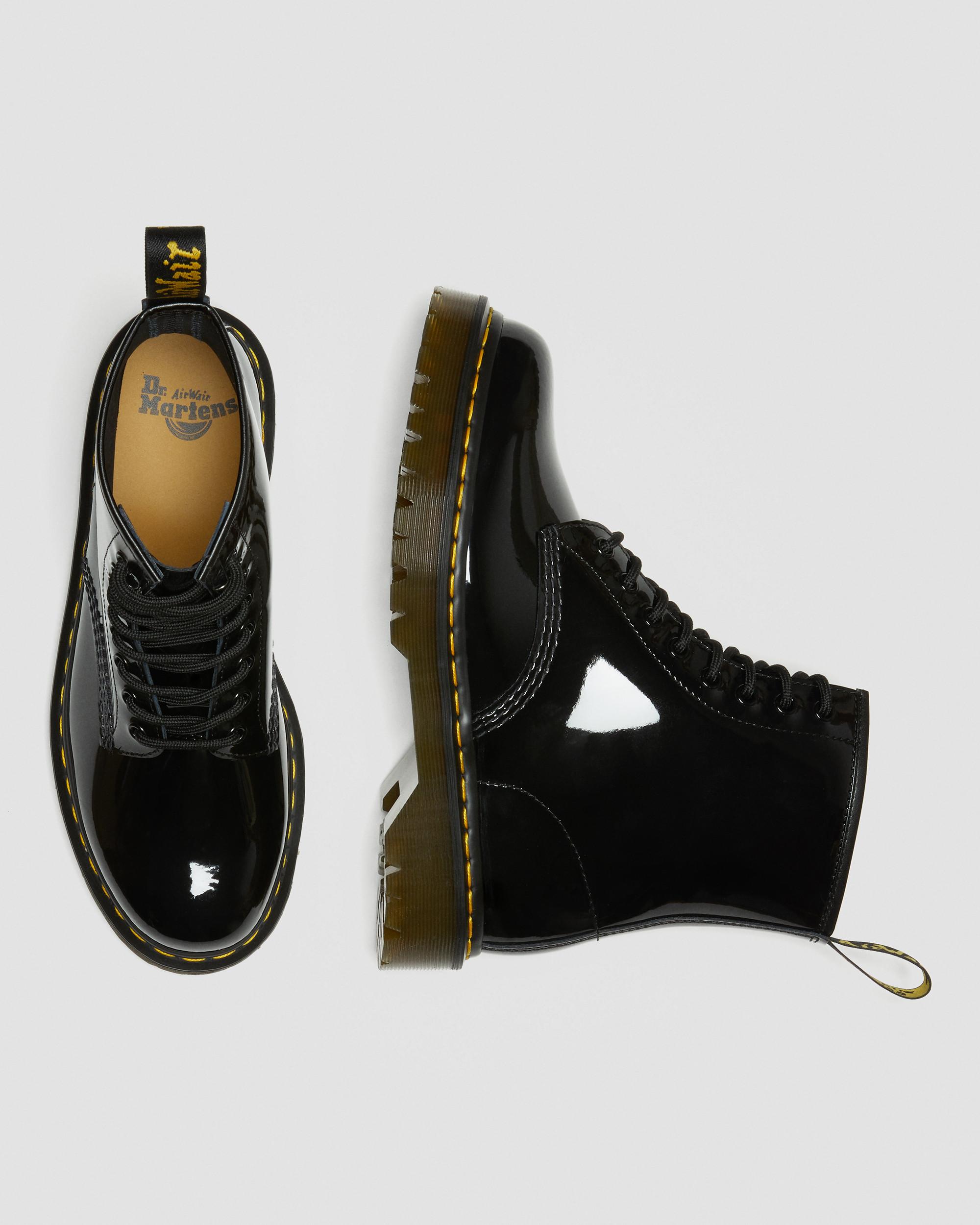 1460 Bex Patent Leather Lace Up Boots in Black | Dr. Martens display picture 2