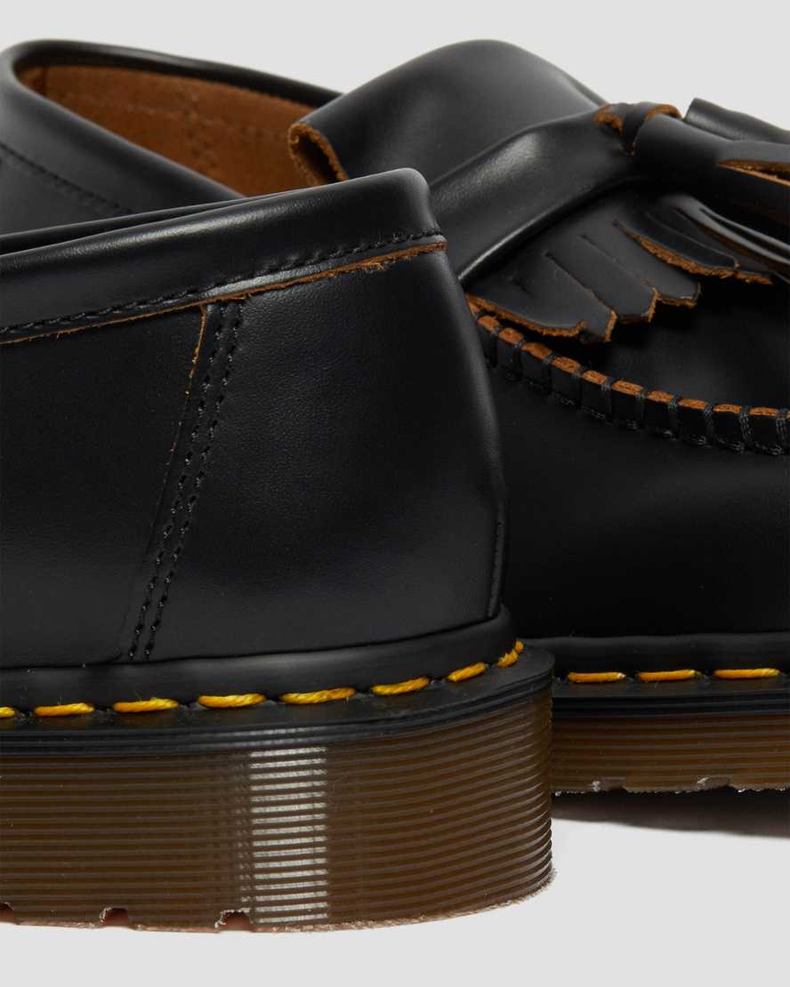 Vintage Made in England Quilon Leather Tassel Loafers BlackVintage Made in England Quilon Leather Tassel Loafers Dr. Martens