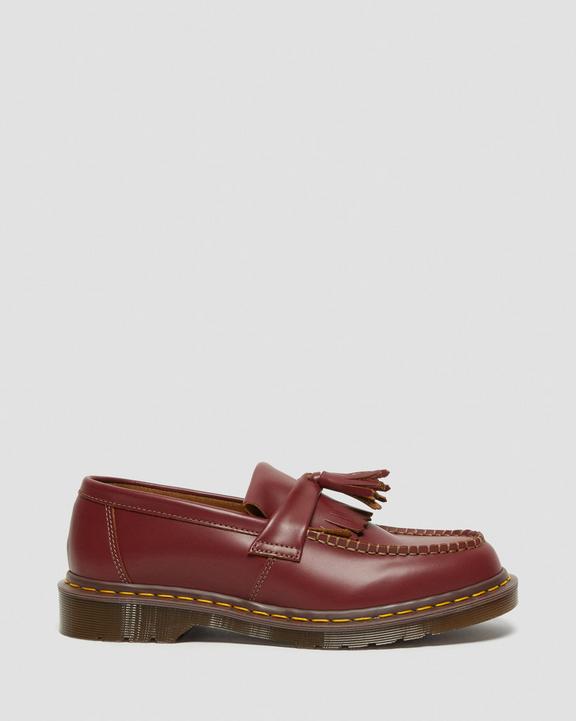 Adrian Made in England Quilon Leather Tassel Loafers in Red Adrian Made in England Quilon Leather Tassel Loafers in Red