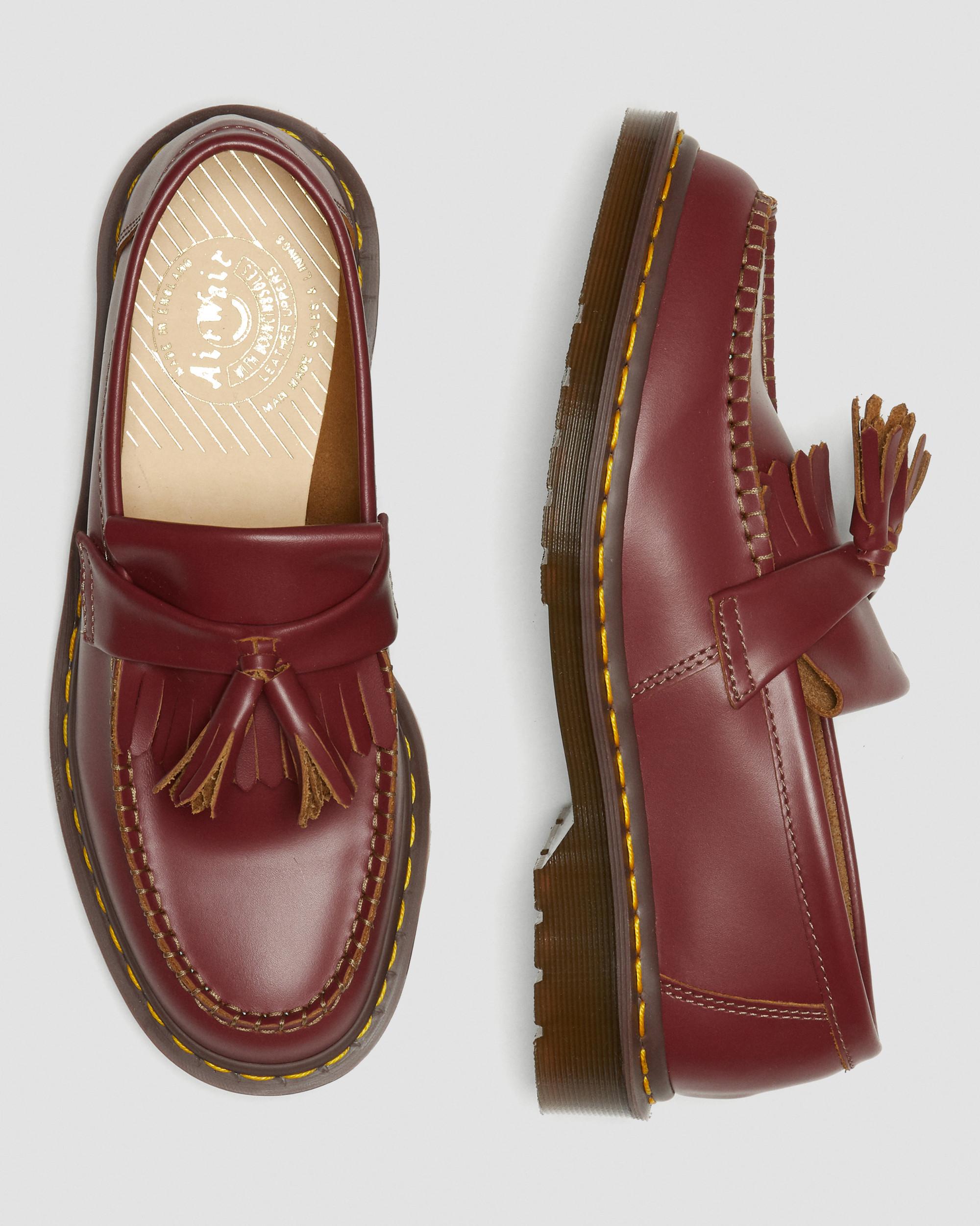 Adrian Made in England Quilon Leather Tassel Loafers in OXBLOOD