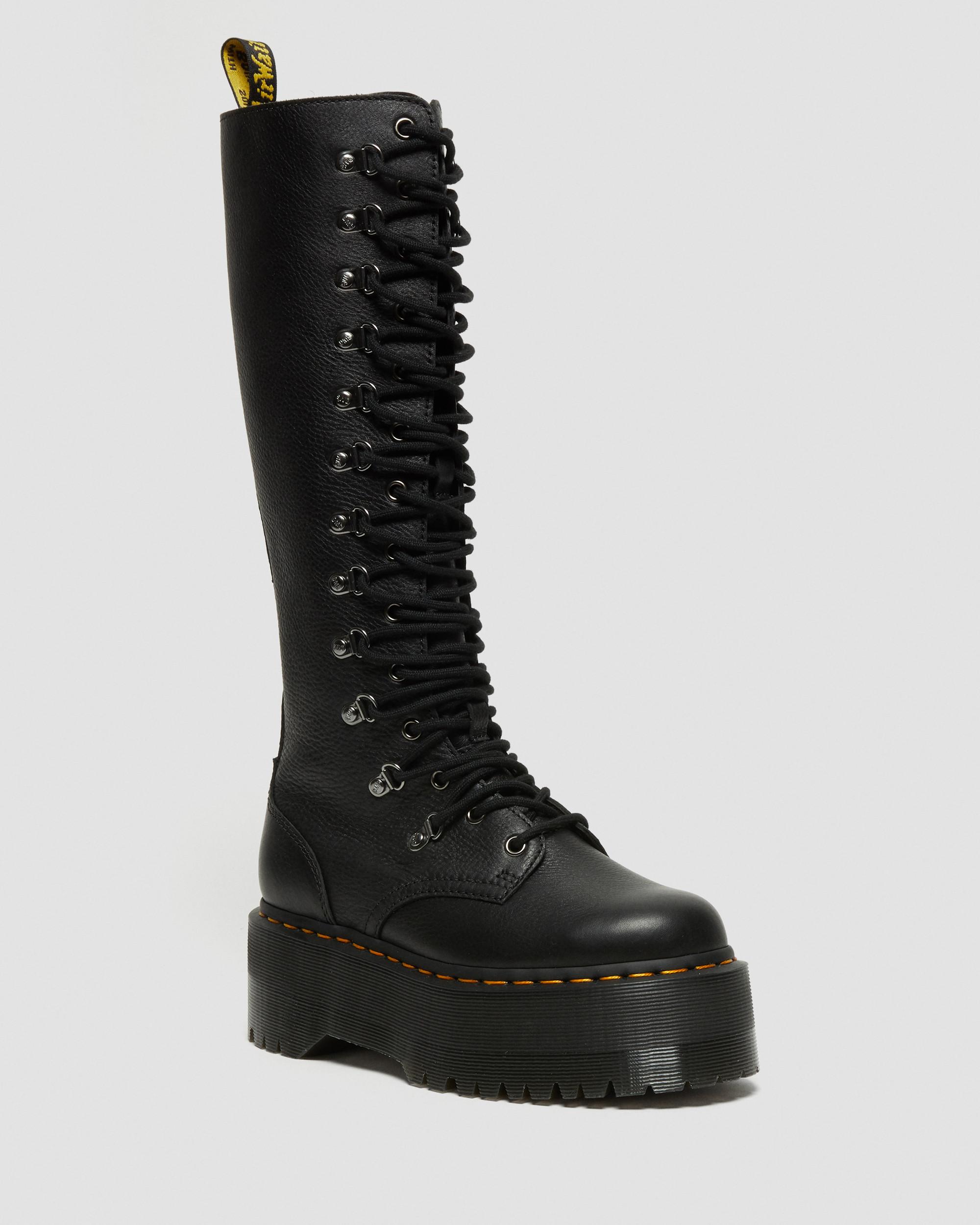 1B60 Max Hardware Leather Knee High Boots, Black | Dr. Martens