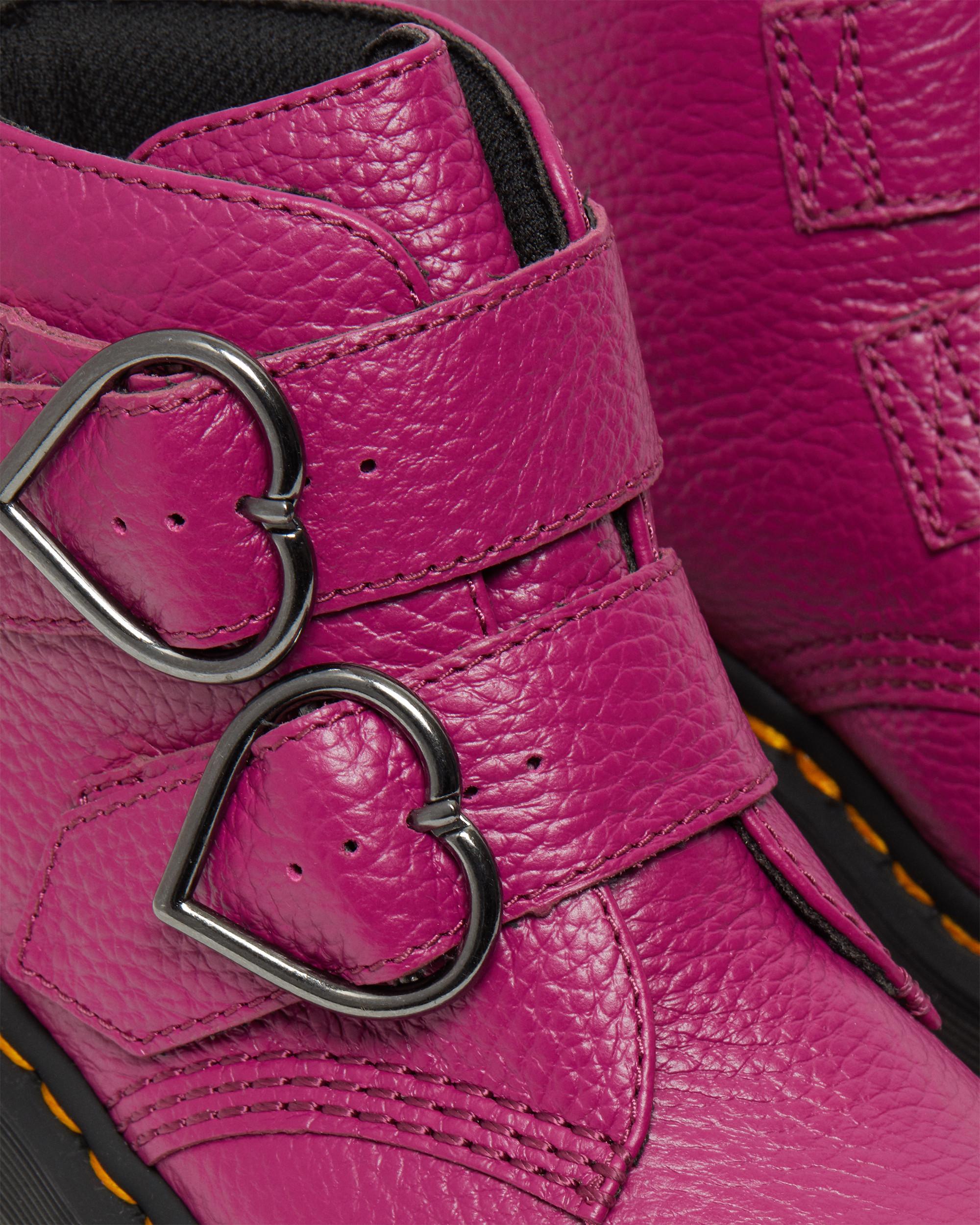 Devon Heart Leather Platform Boots