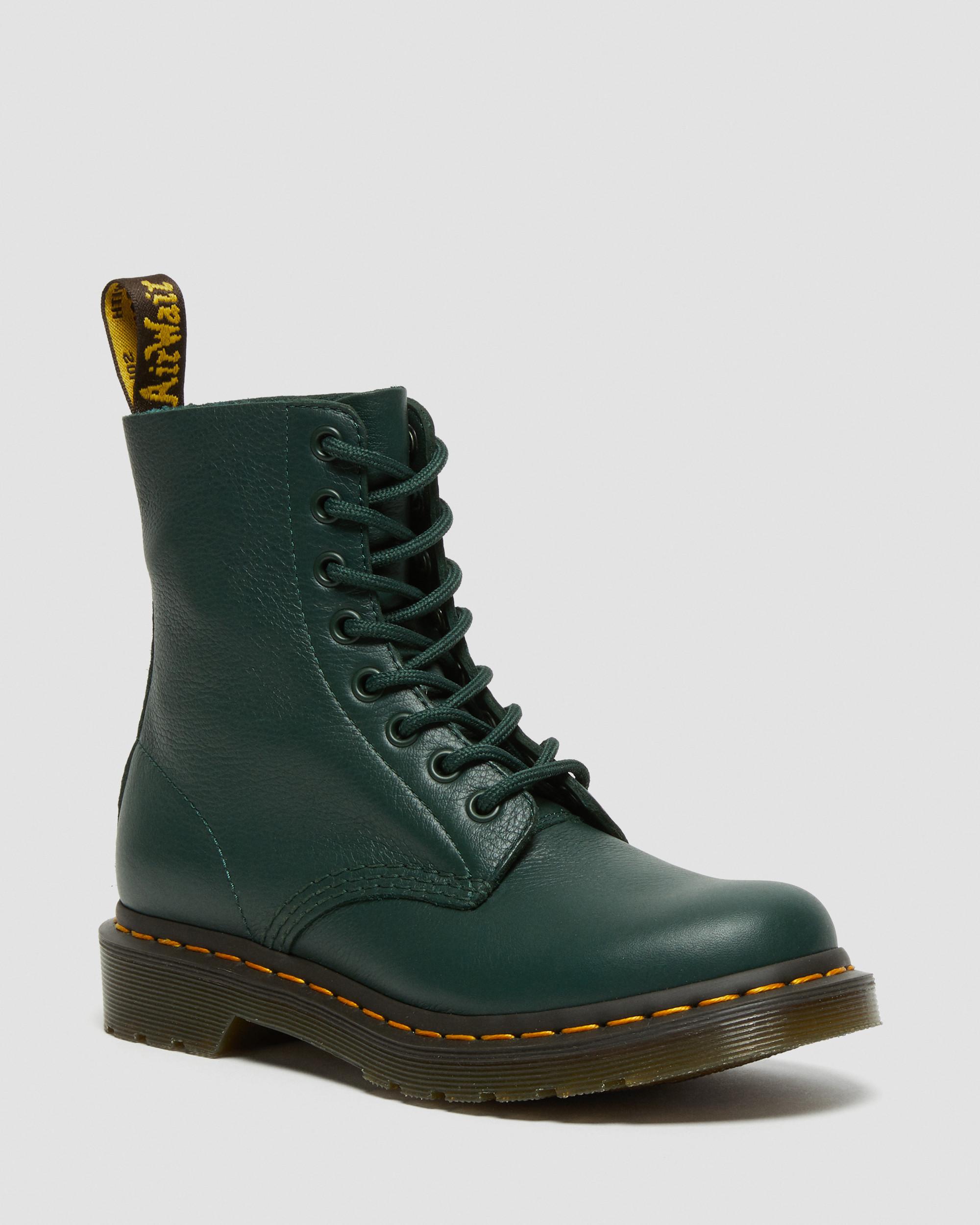 1460 Pascal Virginia leather boots in PINE GREEN | Dr. Martens™