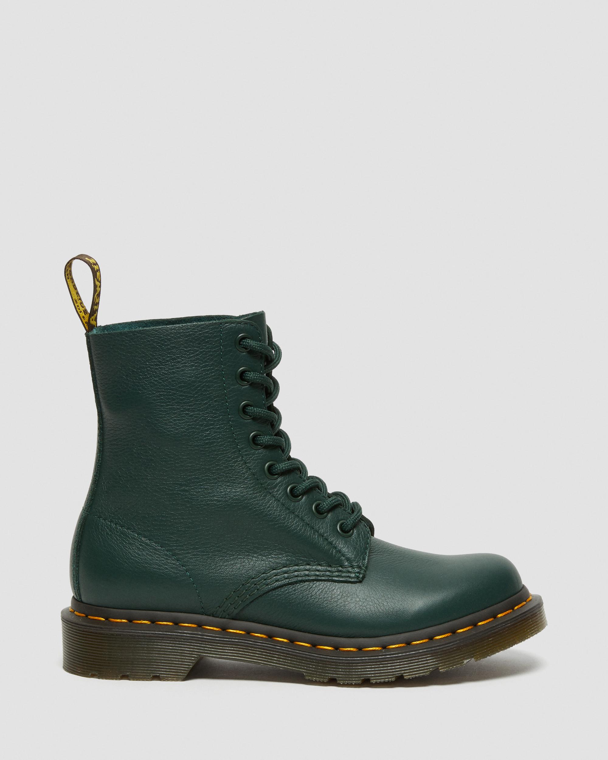 1460 Pascal Virginia leather boots in PINE GREEN | Dr. Martens™