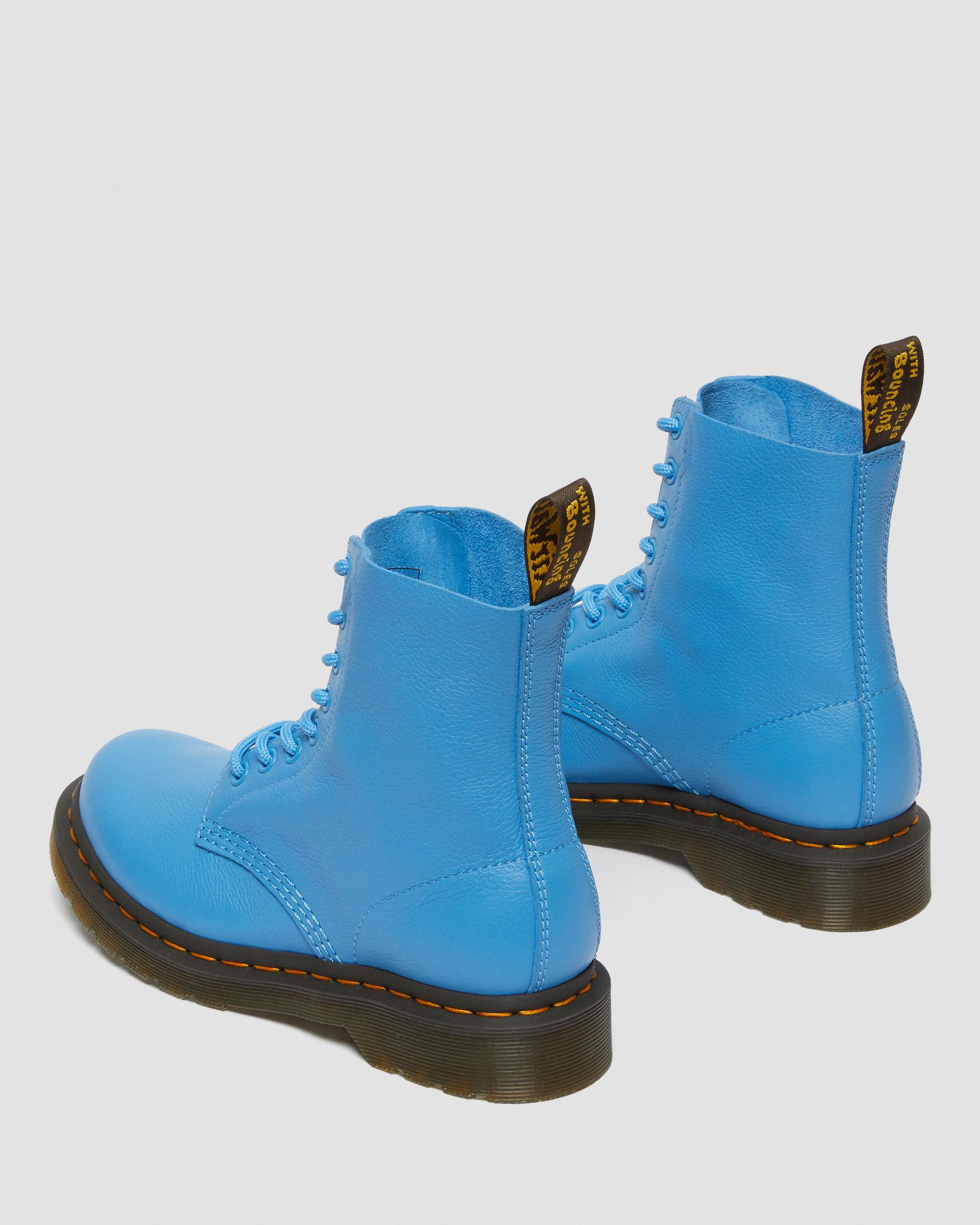1460 Pascal Virginia leather boots in MID BLUE | Dr. Martens™