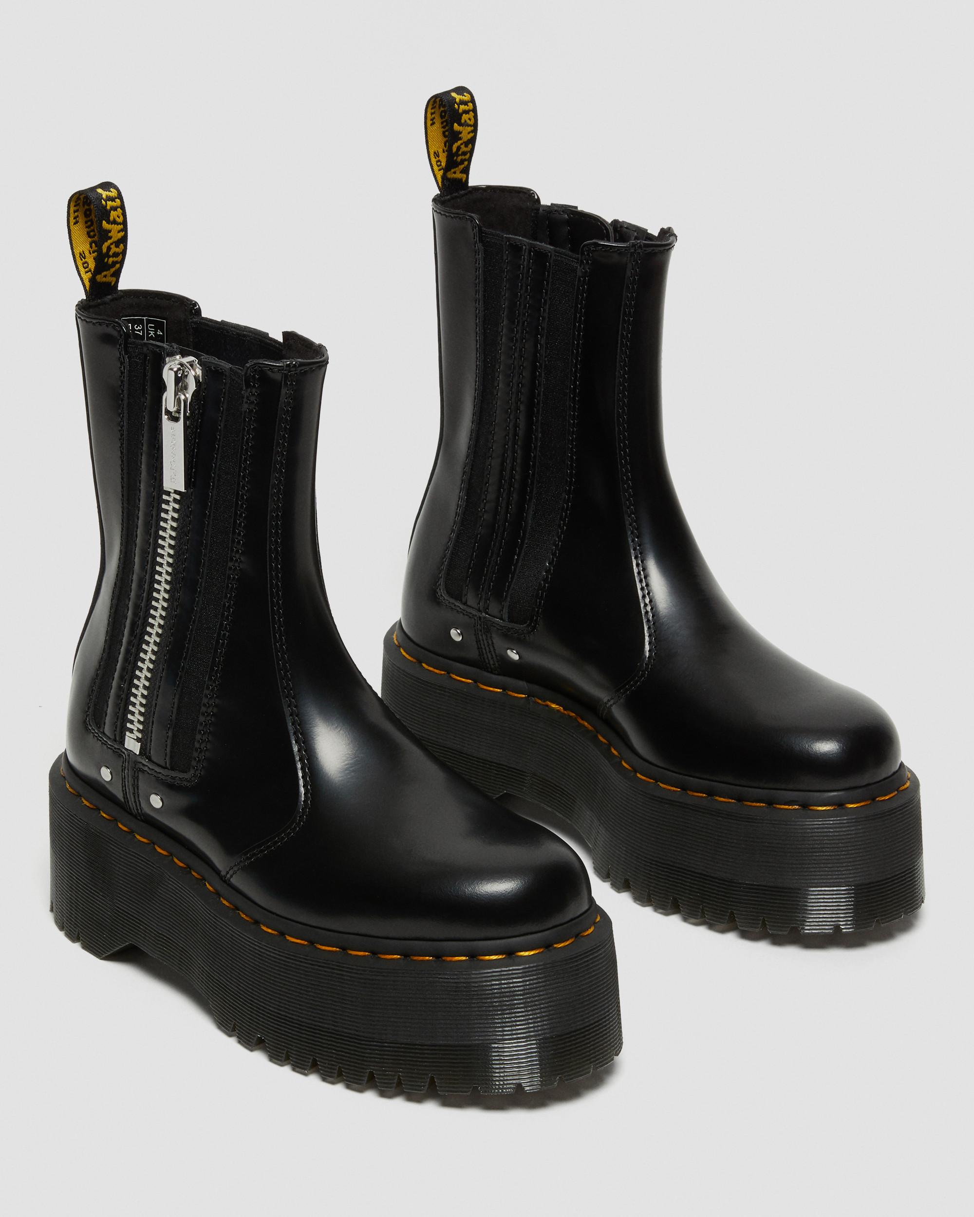 2976 Max Leather Platform Chelsea Boots in Black | Dr. Martens