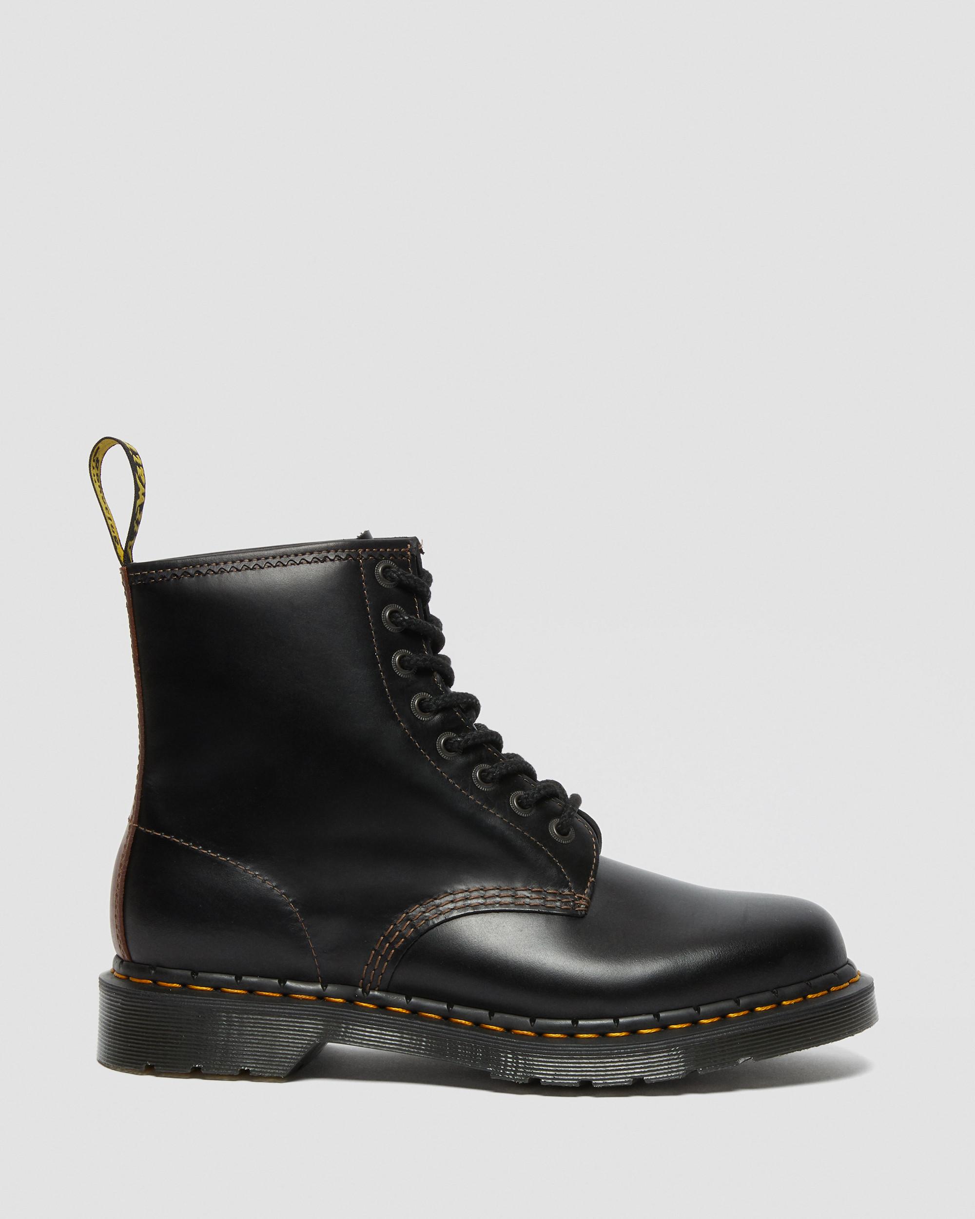 arts &science コート黒　ジョーゼット 1460 Abruzzo Leather Ankle Boots in BLACK+BROWN | Dr. Martens™