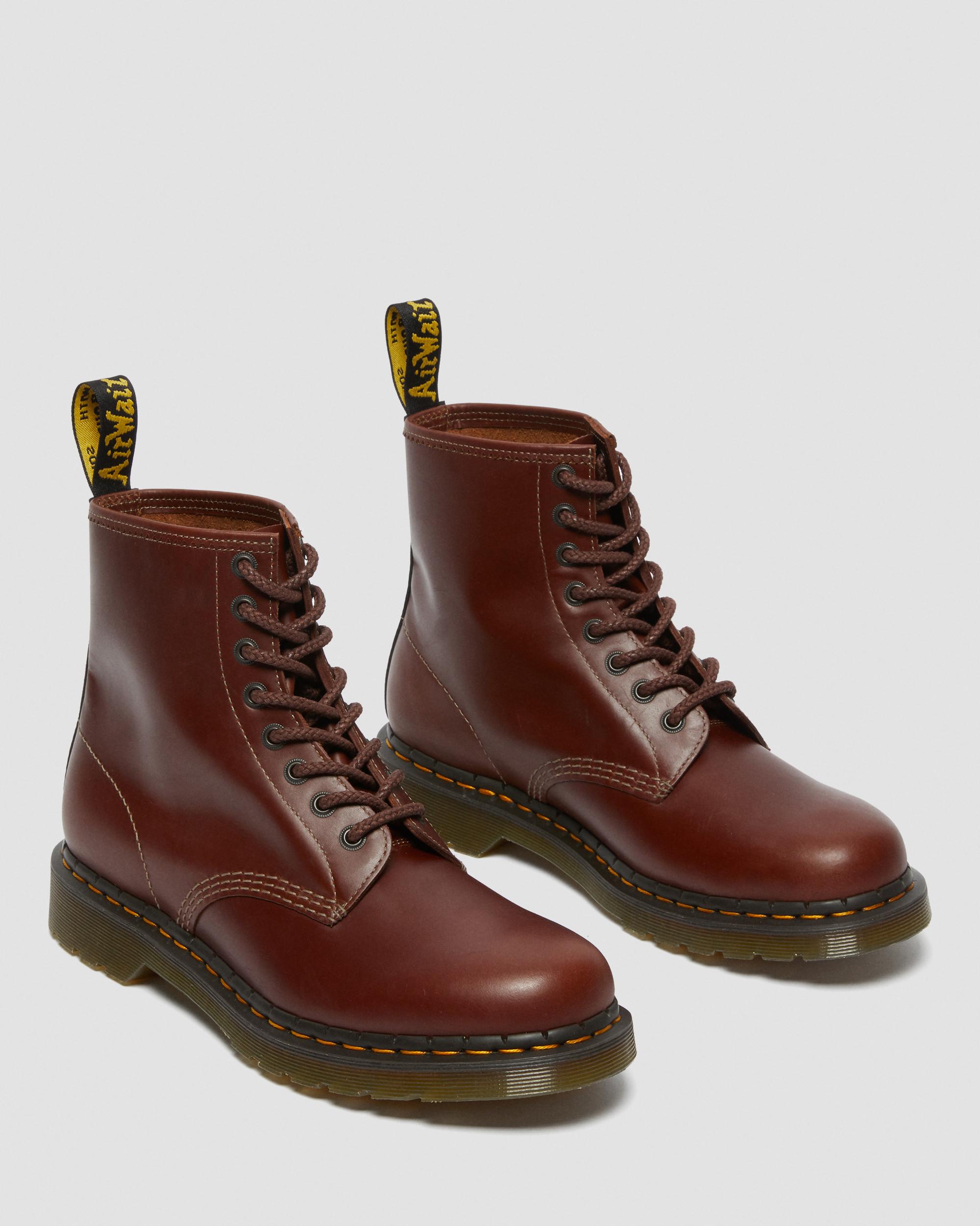 1460 Men's Abruzzo Leather Lace Up Boots in BROWN+BLACK | Dr. Martens™