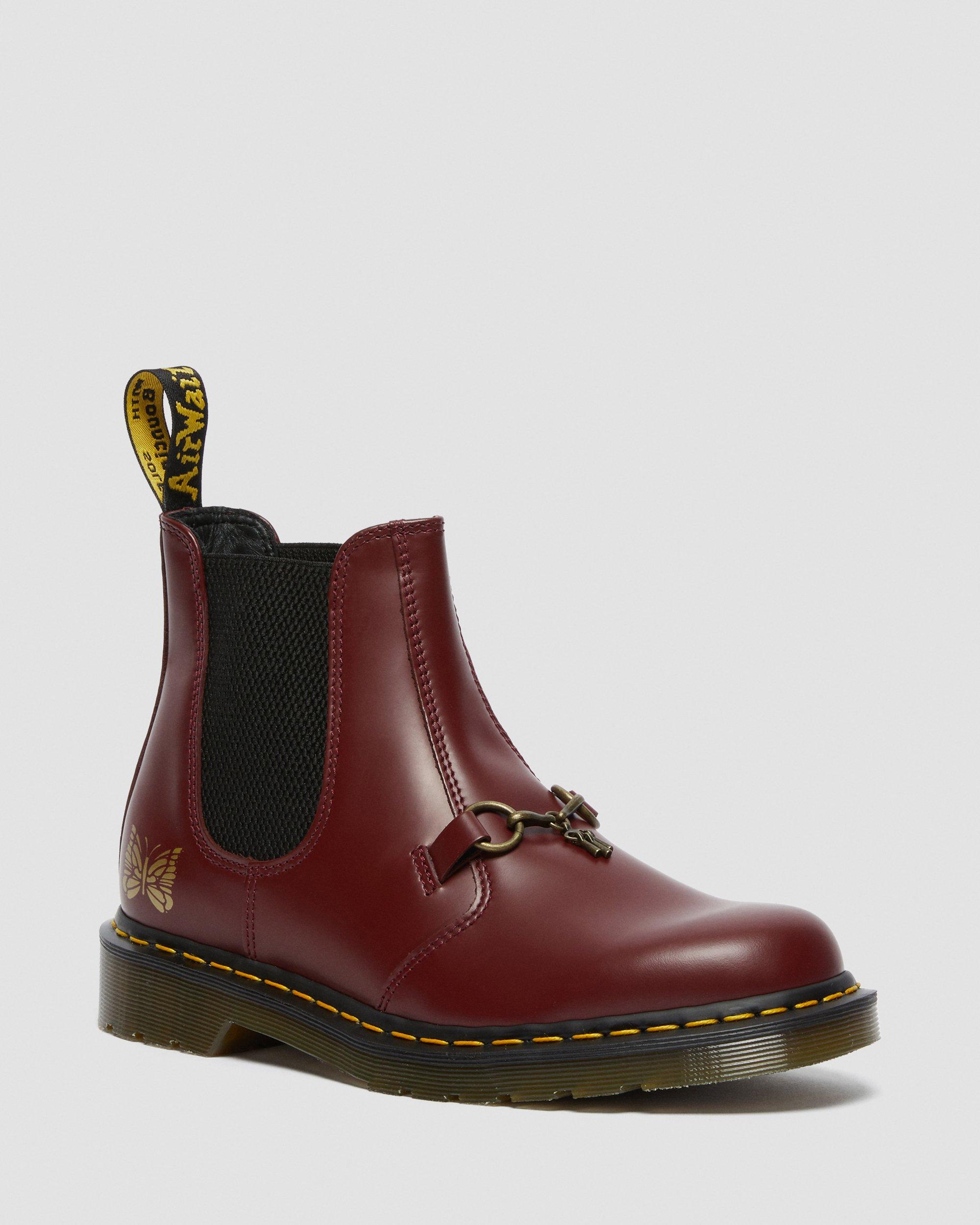 Needles 2976 Snaffle Chelsea Boots in Cherry Red | Dr. Martens