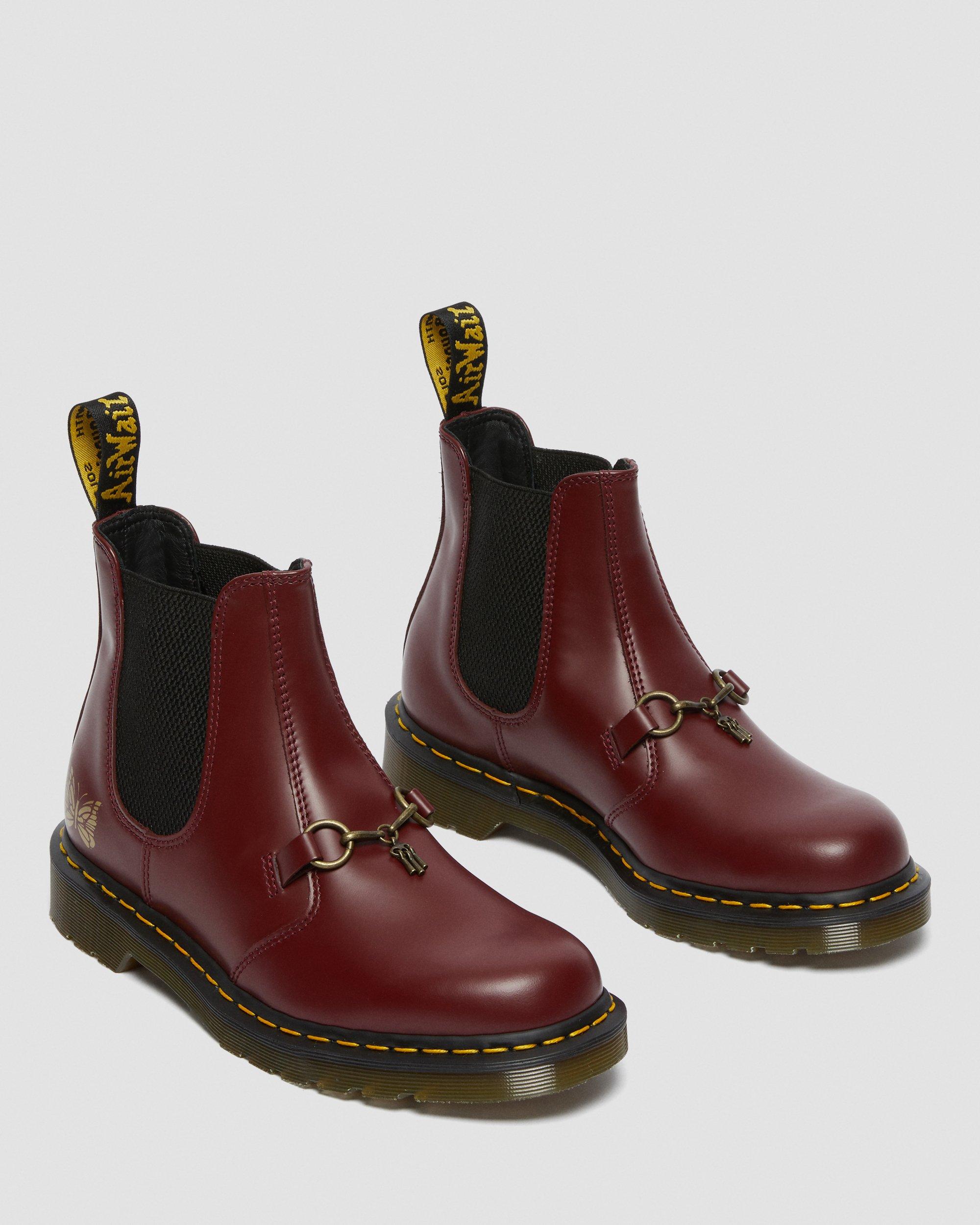 Needles 2976 Snaffle Chelsea Boots in CHERRY RED | Dr. Martens™