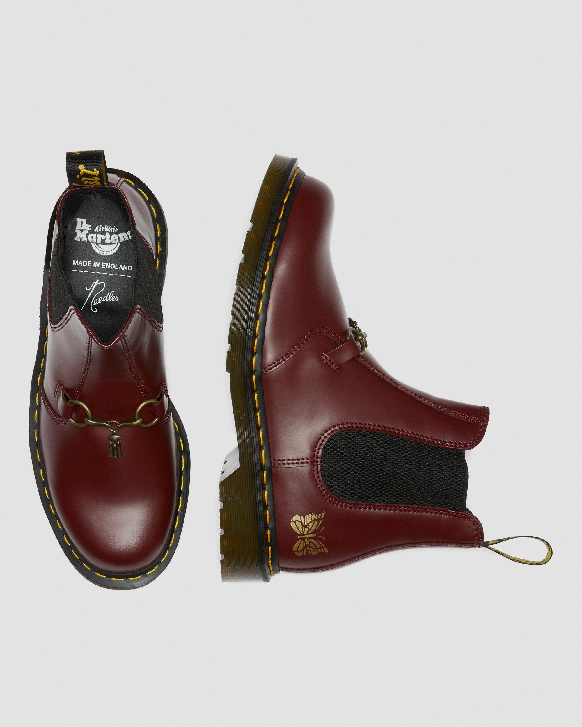 Needles 2976 Snaffle Chelsea Boots in CHERRY RED | Dr. Martens™