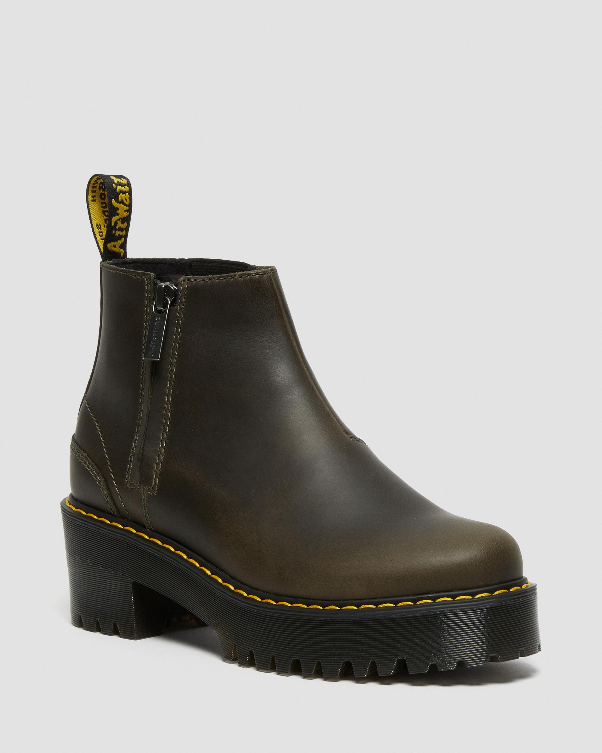 Rometty Women's Leather Chelsea Boots in Brown | Dr. Martens