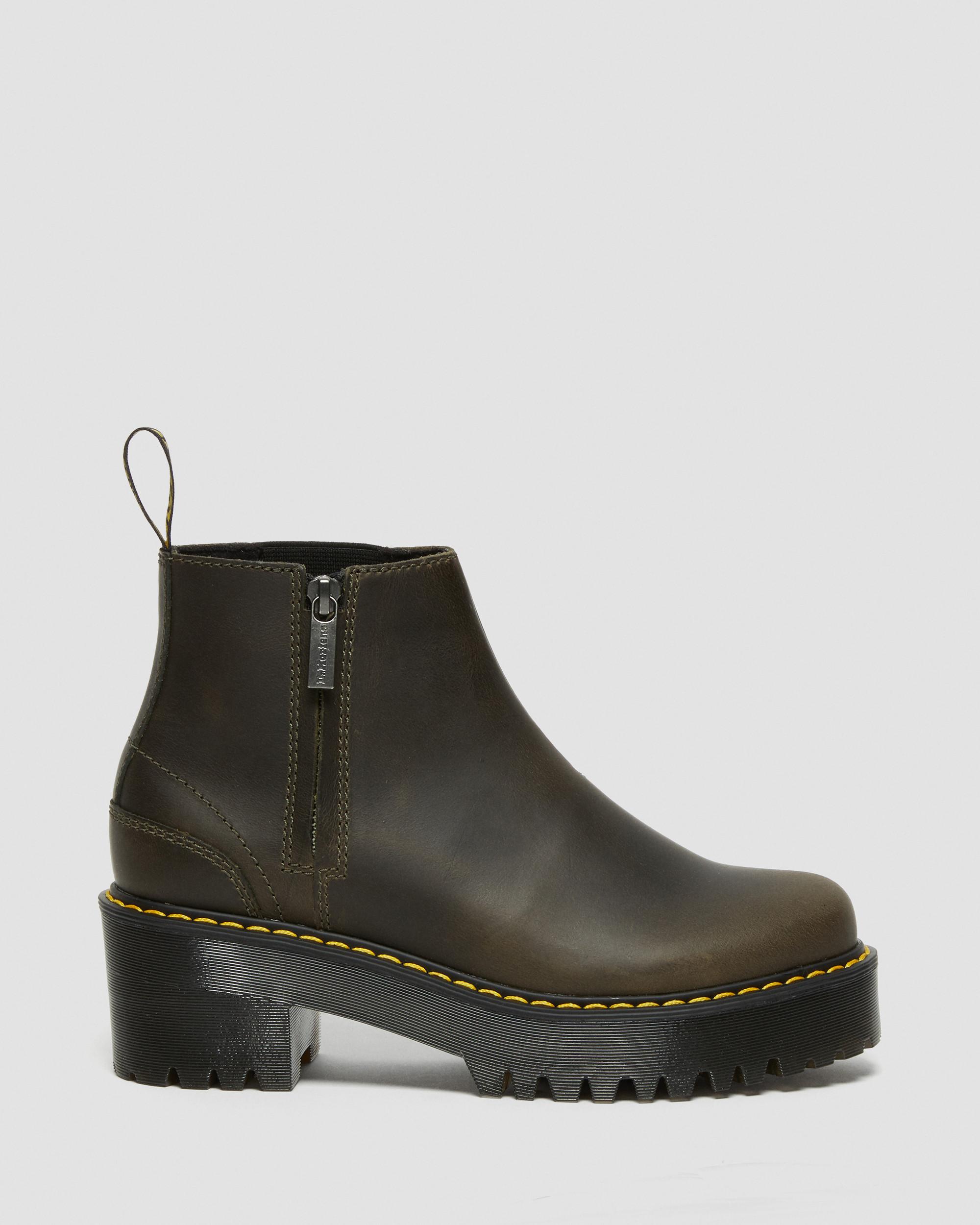 Rometty Women's Leather Chelsea Boots in Brown Martens