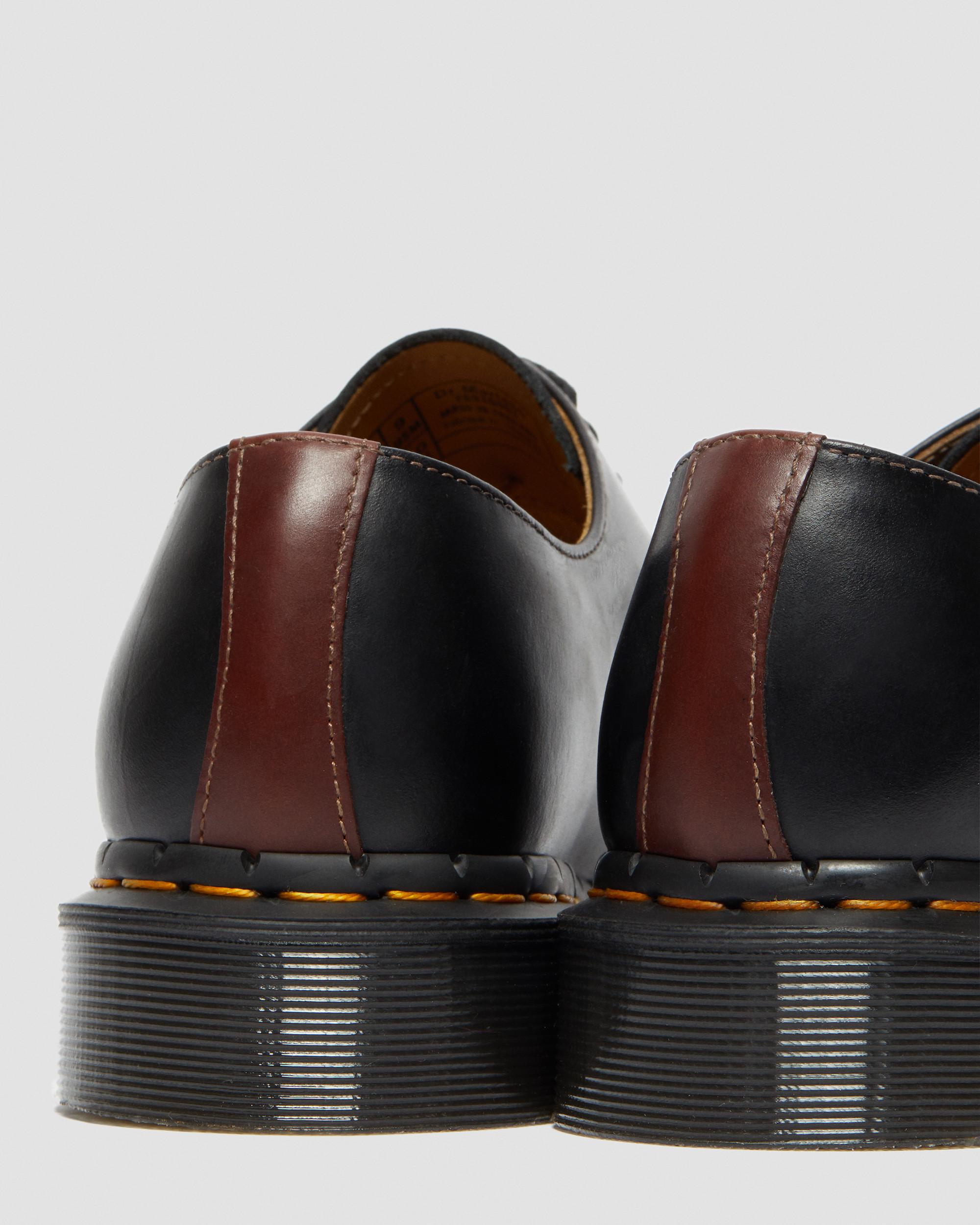 1461 Men's Abruzzo Leather Oxford Shoes in BLACK+BROWN | Dr. Martens™