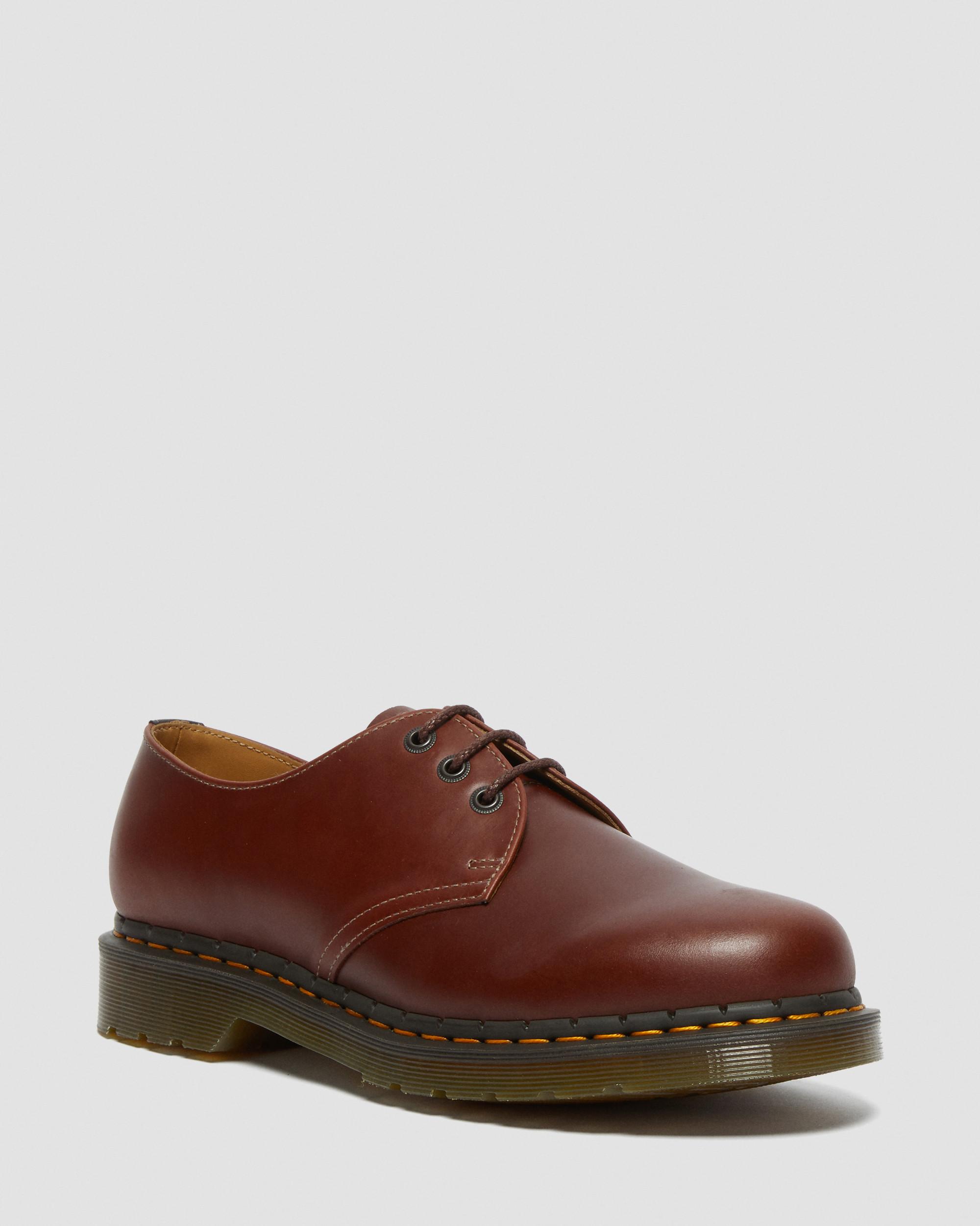 1461 Men's Abruzzo Leather Oxford Shoes in BROWN+BLACK | Dr. Martens™