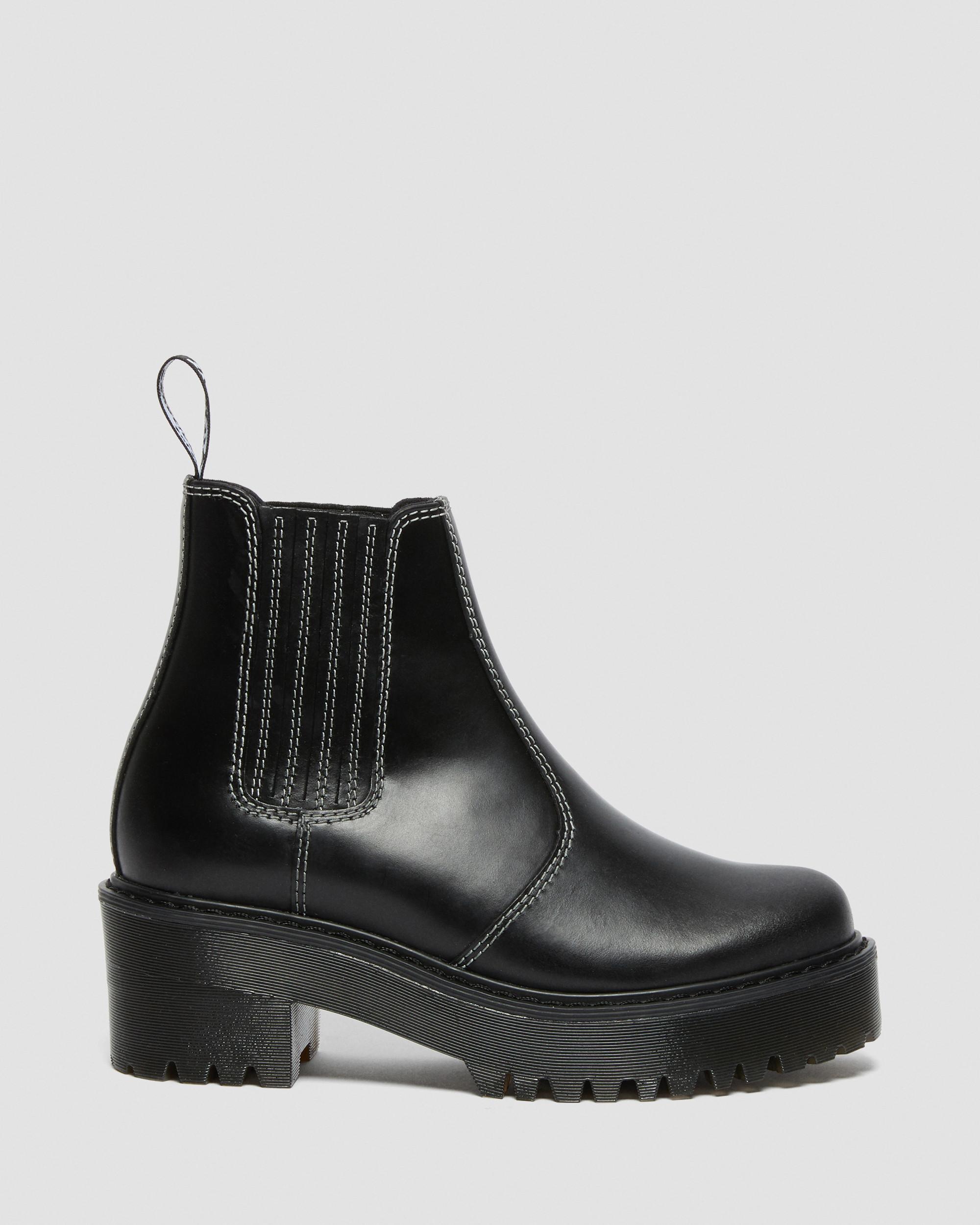 Rometty Women's Leather Chelsea Boots in Black | Dr. Martens
