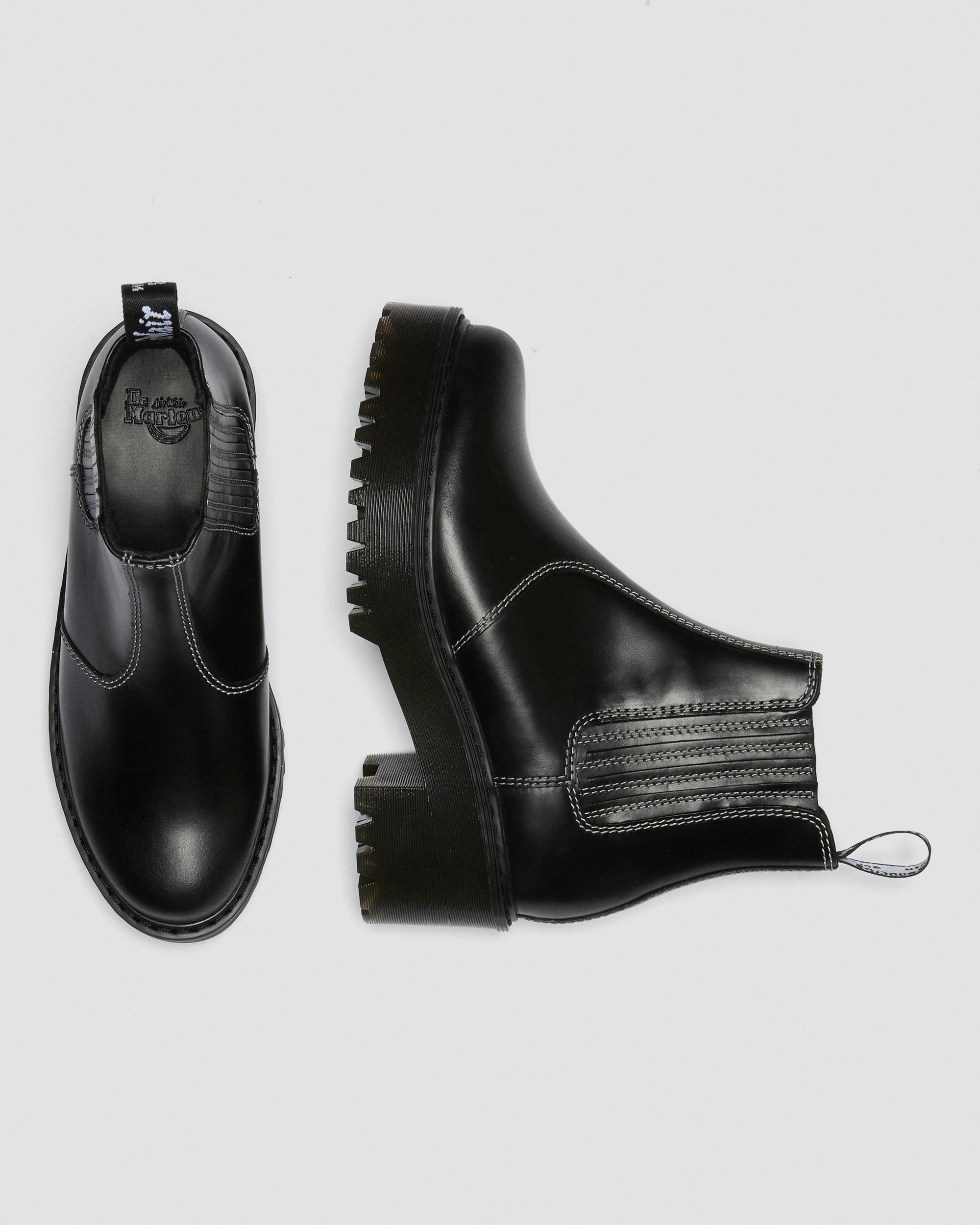 Ryg, ryg, ryg del absorberende Kong Lear Rometty Women's Leather Chelsea Boots in Black | Dr. Martens