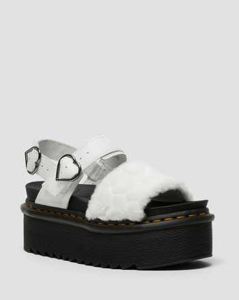 Voss Quad Fluffy Faux Fur Platform Sandals