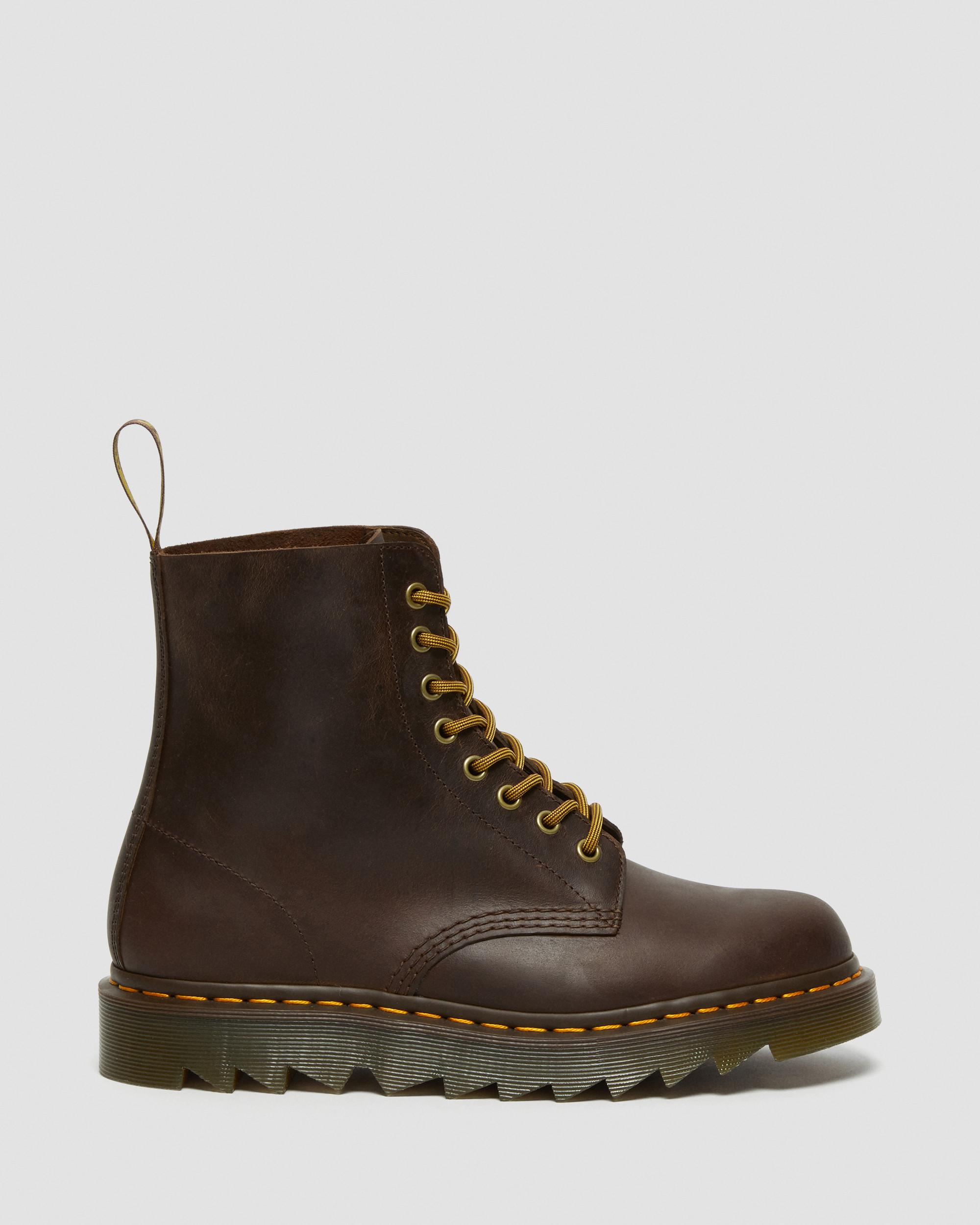 1460 Pascal Ziggy Leather Boots in DARK BROWN | Dr. Martens™