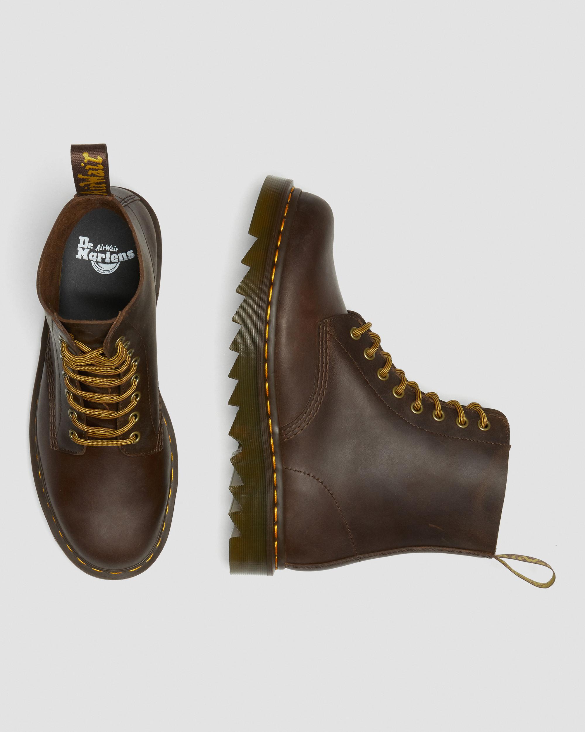 1460 Pascal Ziggy Leather Boots in DARK BROWN | Dr. Martens™
