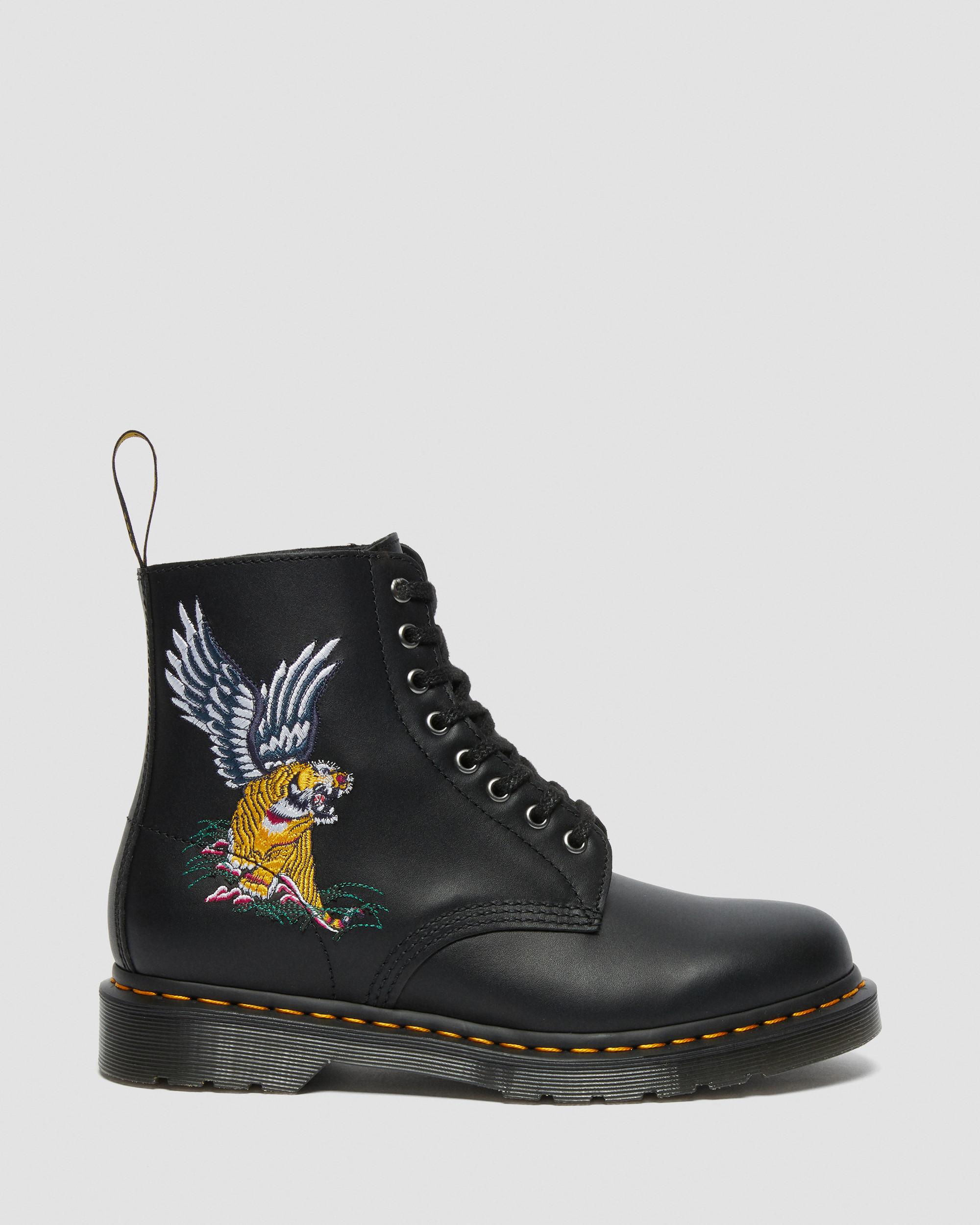 DR MARTENS 1460 Souvenir Embroidered Leather Boots