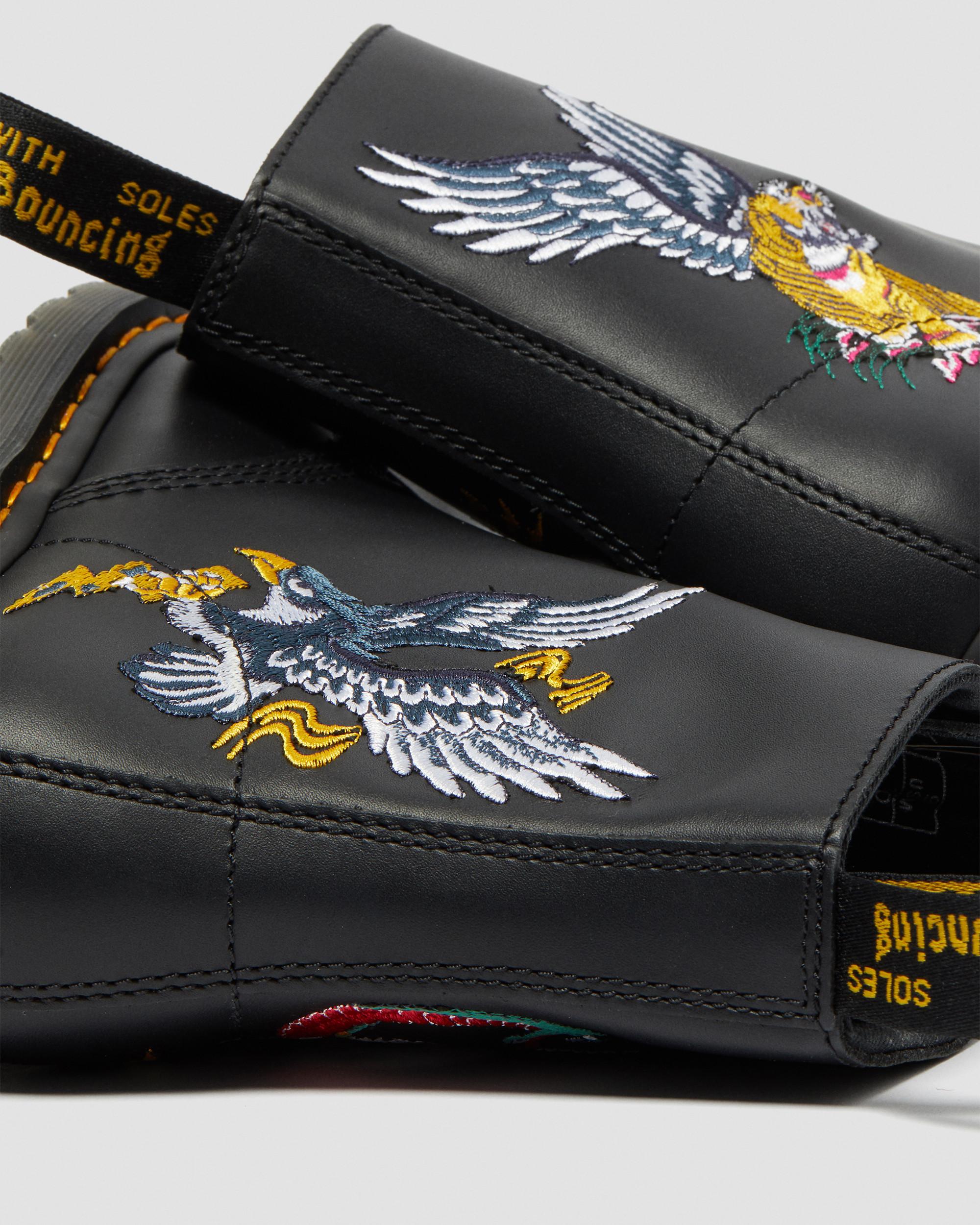 1460 Souvenir Embroidered Leather Boots in Black | Dr. Martens display picture 1