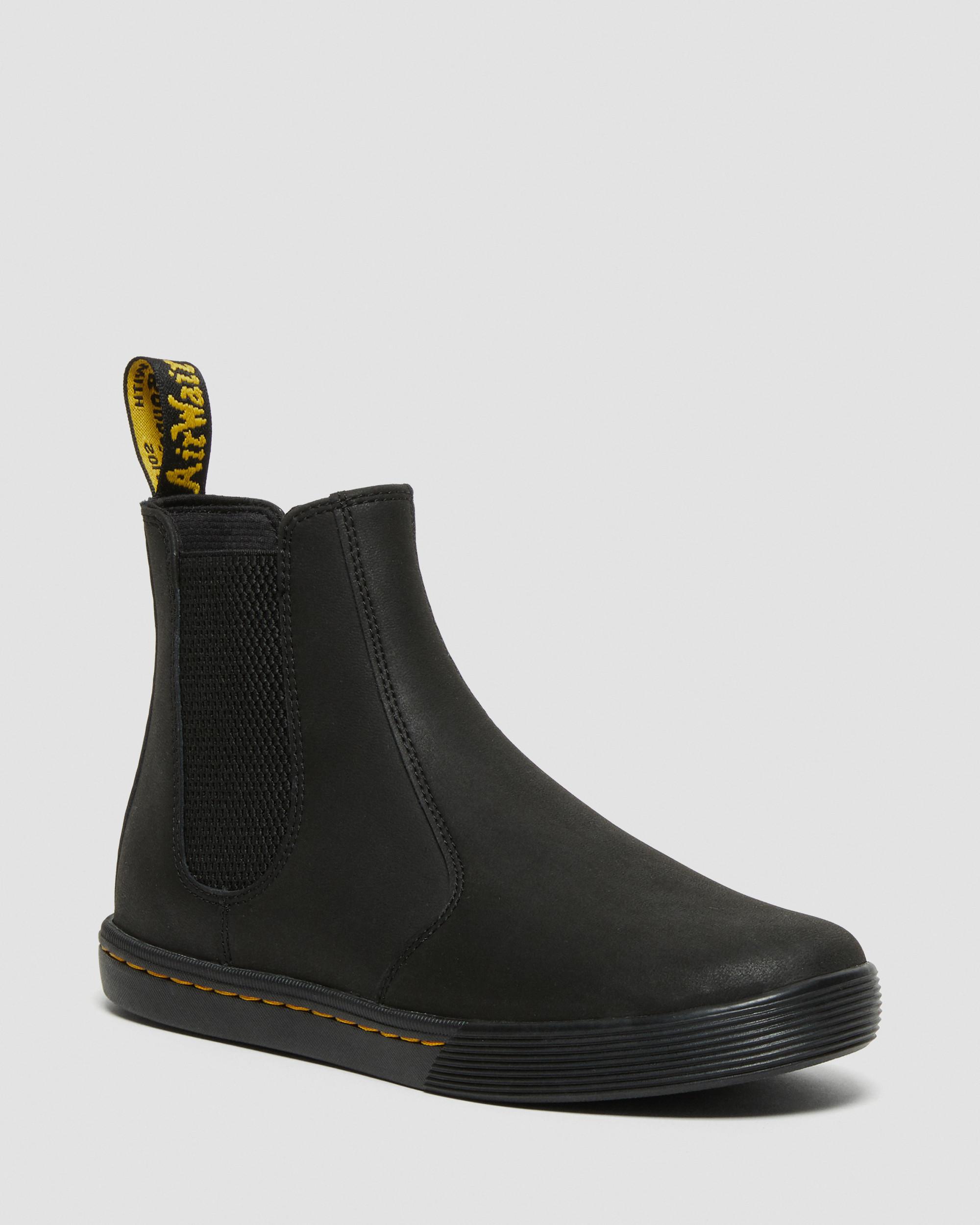 AMAZIDEAL Men's Leather Chelsea Boots - Slip-On Ankle Booties With Buckle, Non-Slip Sole - View #2