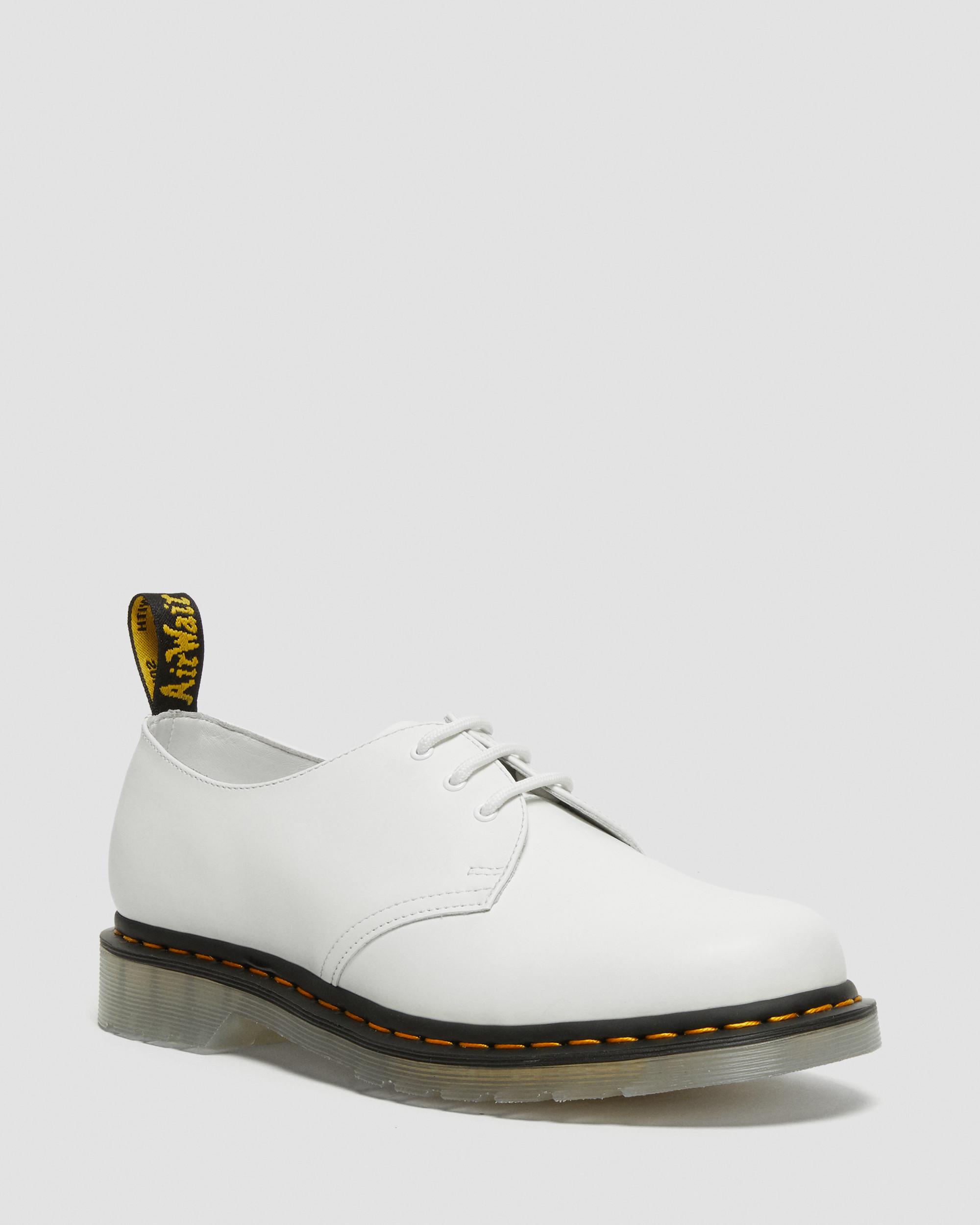 Junior 1461 Leather Lace Up Shoes in White