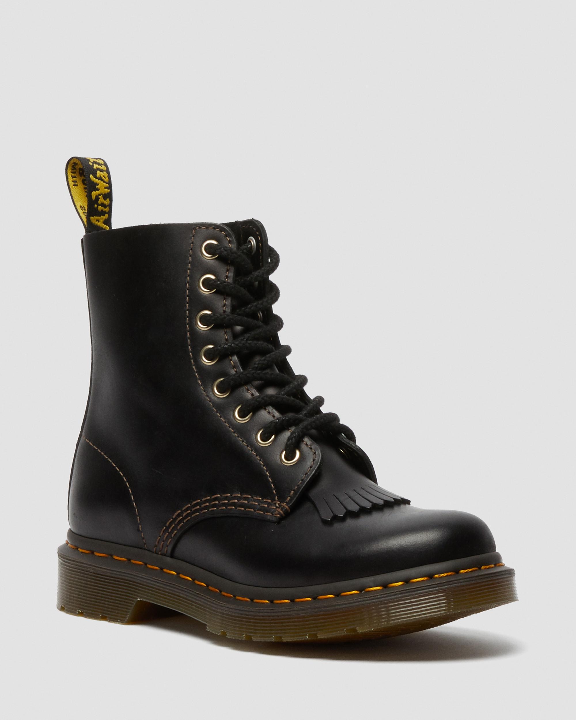 1460 Pascal Women's Abruzzo Leather Boots in Black | Dr. Martens