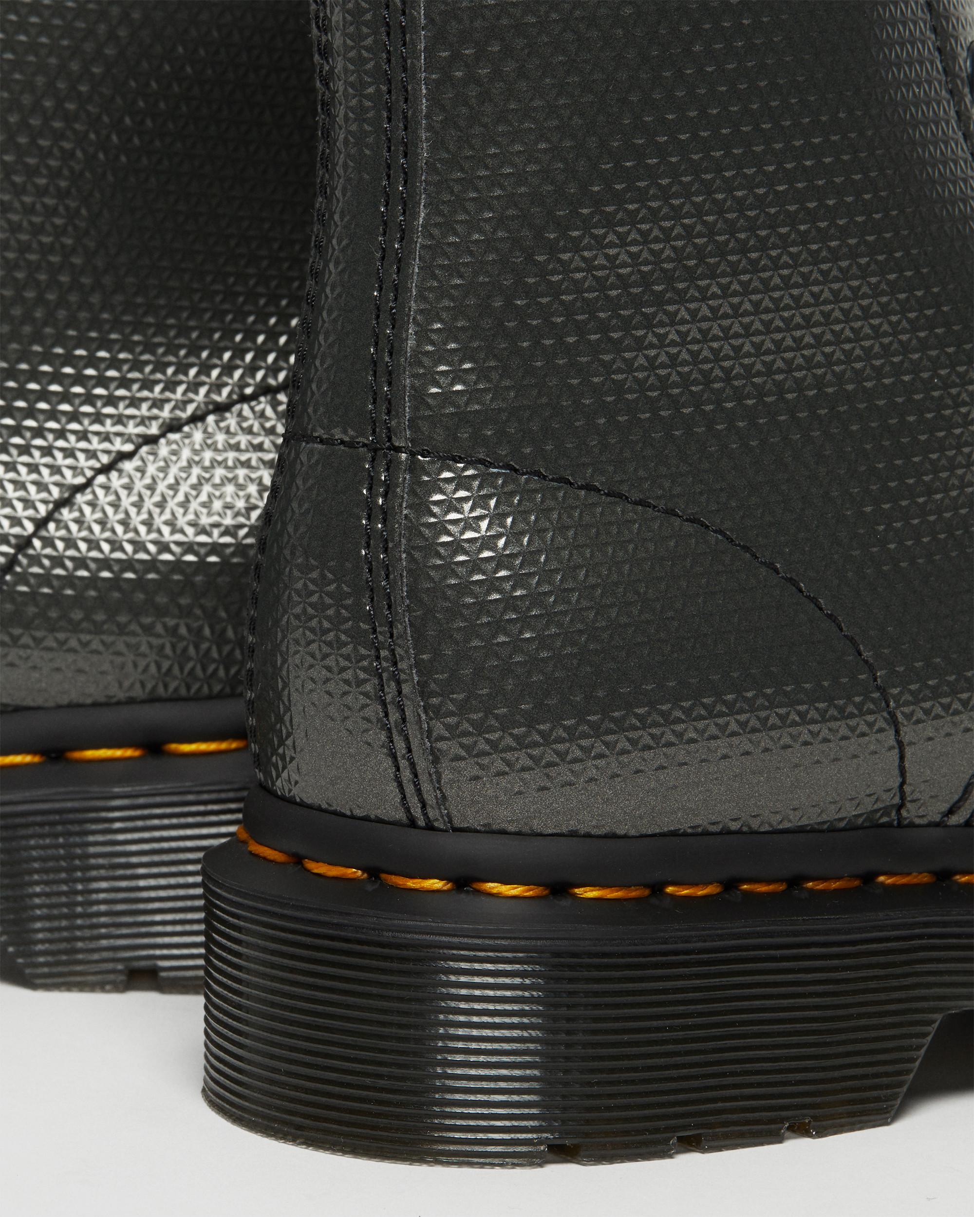 Vegan 1460 Metallic Emboss Lace Up Boots in GUNMETAL | Dr. Martens™