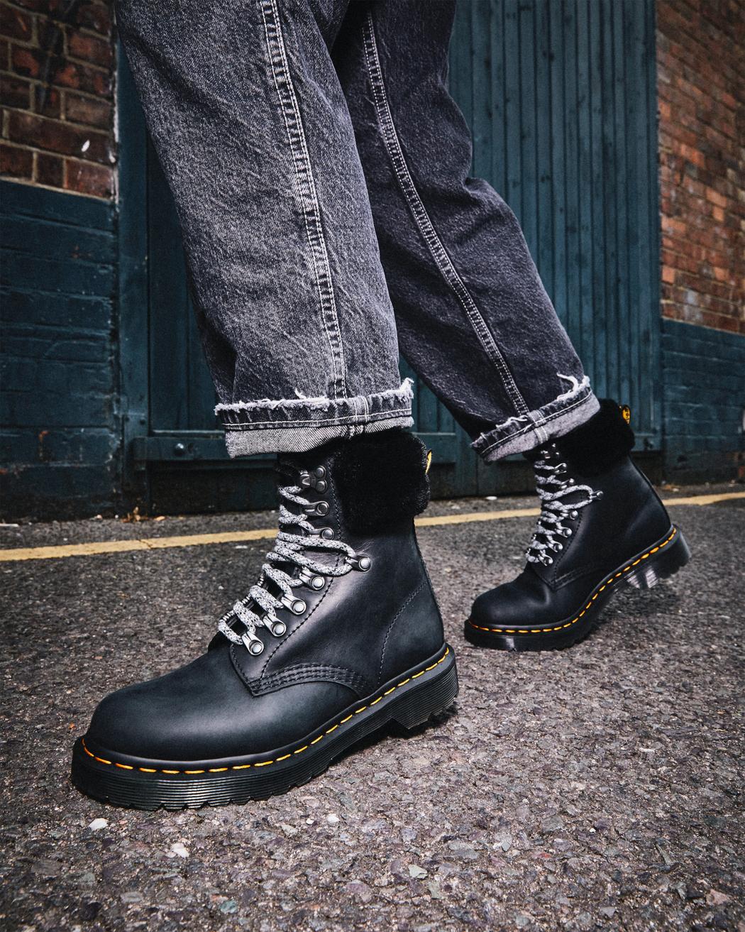 1460 Serena Collar Faux Fur Lined Lace Up Boots | Dr. Martens