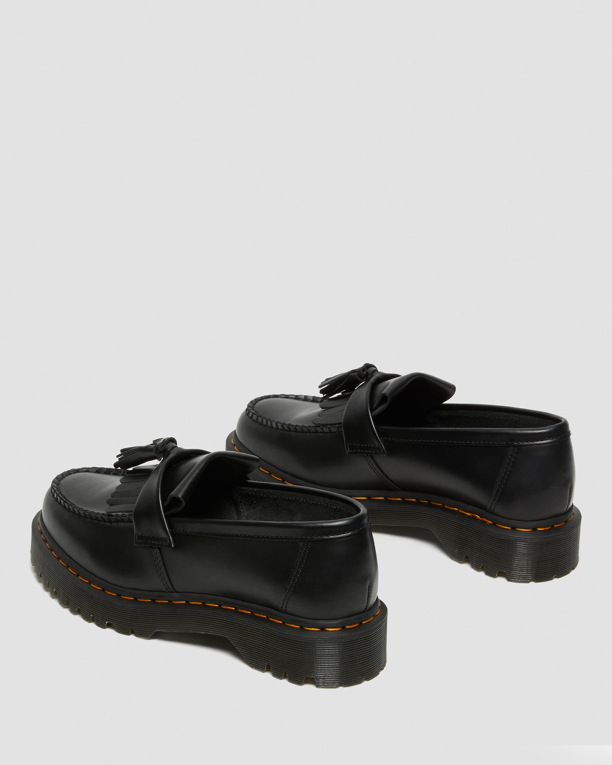 Adrian Bex Smooth Leather Tassel Loafers, Black | Dr. Martens