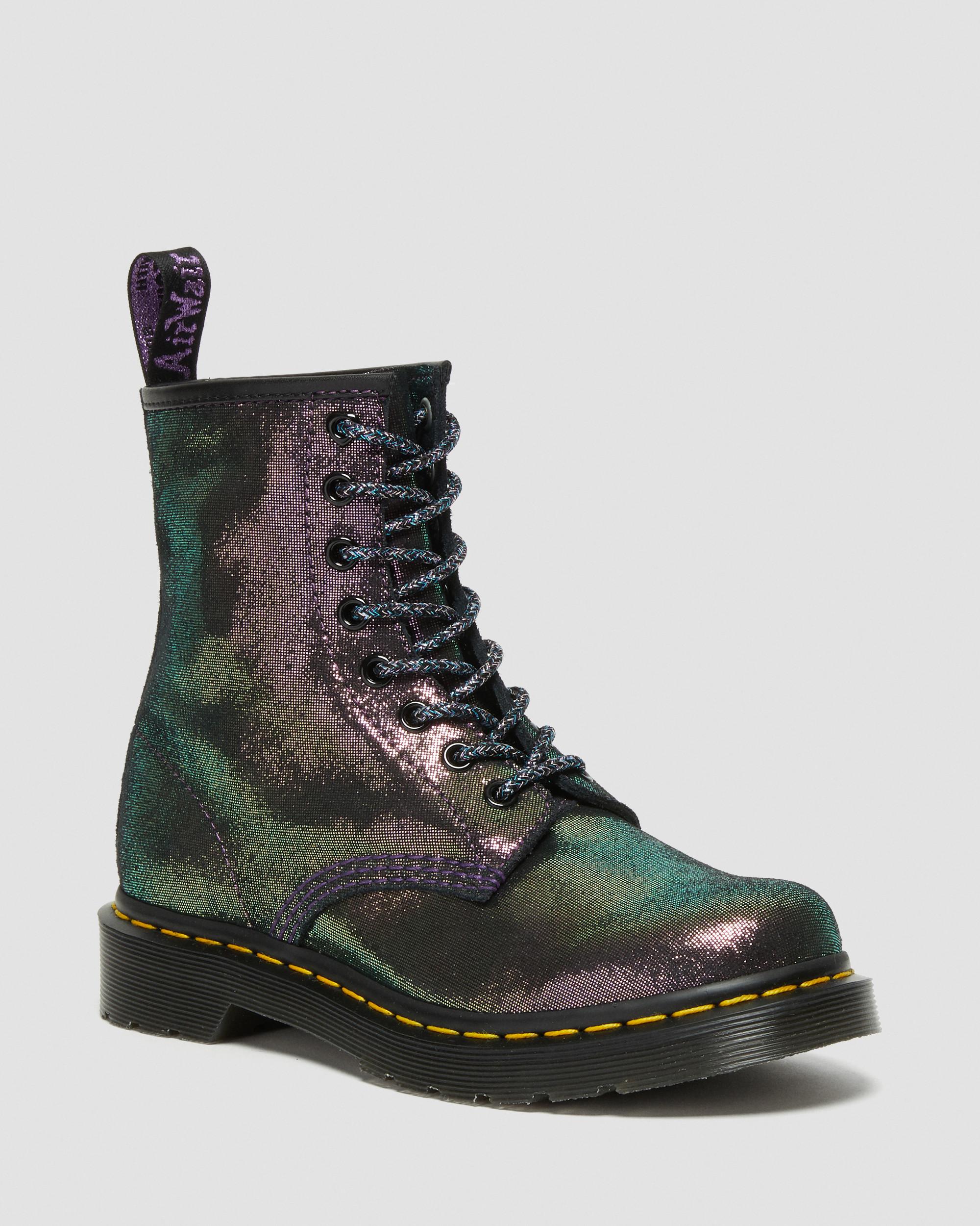 Boots 1460 Disco Iridescent en daim à lacets
