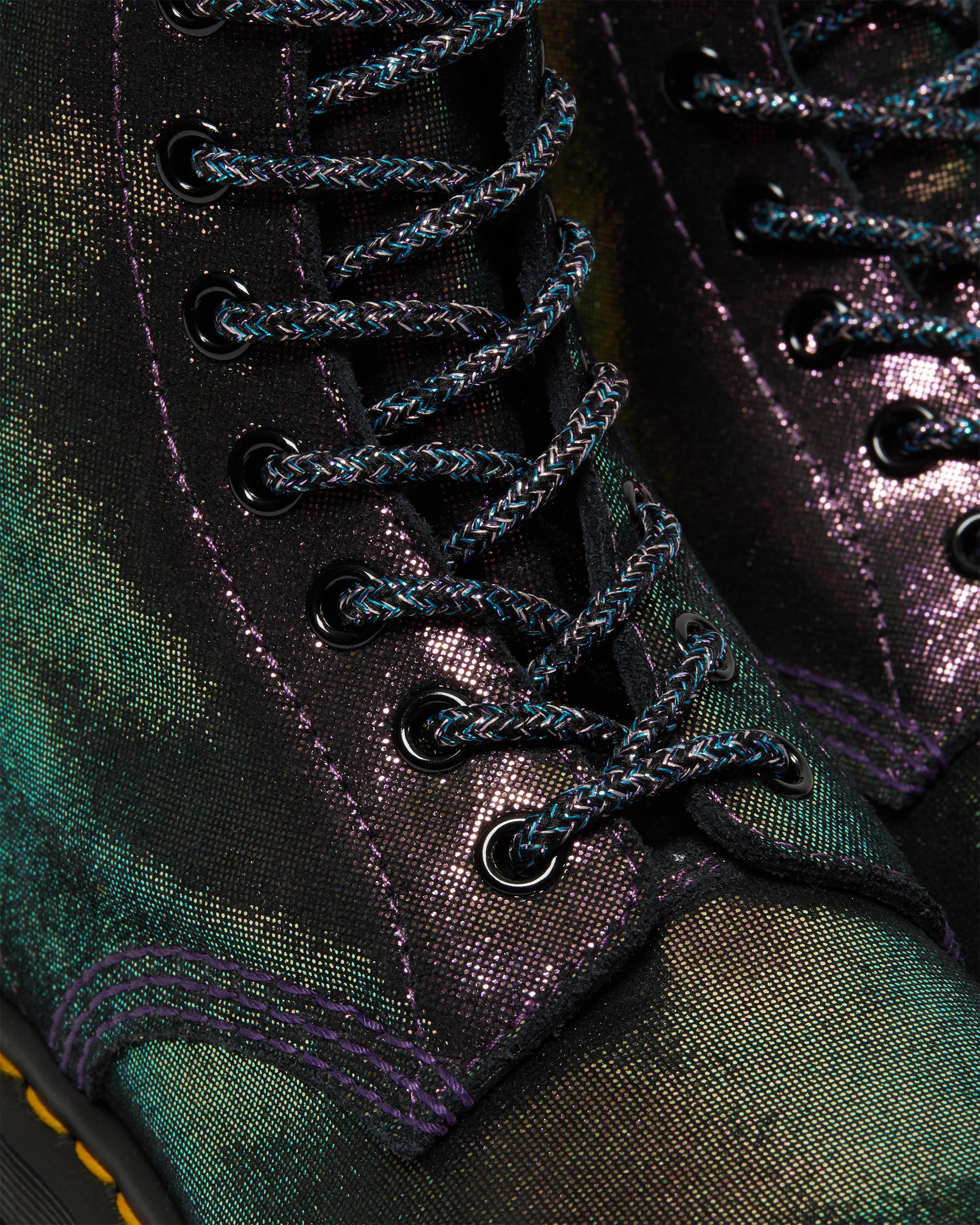 Boots 1460 Disco Iridescent en daim à lacets