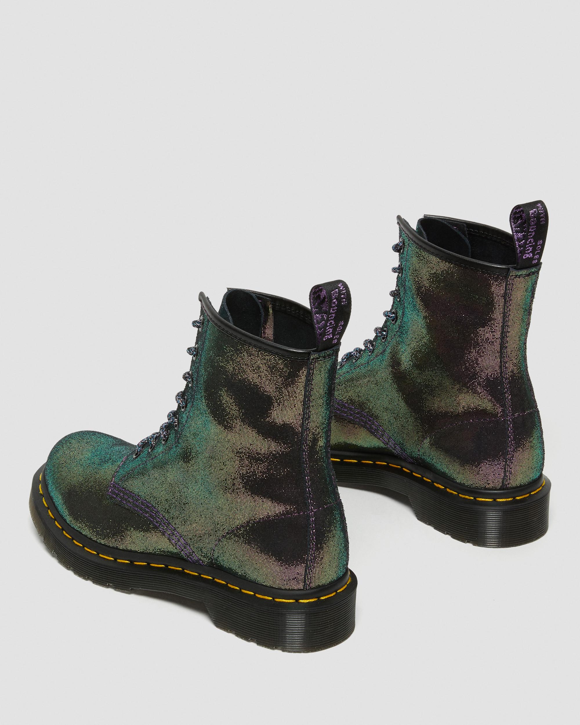 Boots 1460 Disco Iridescent en daim à lacets