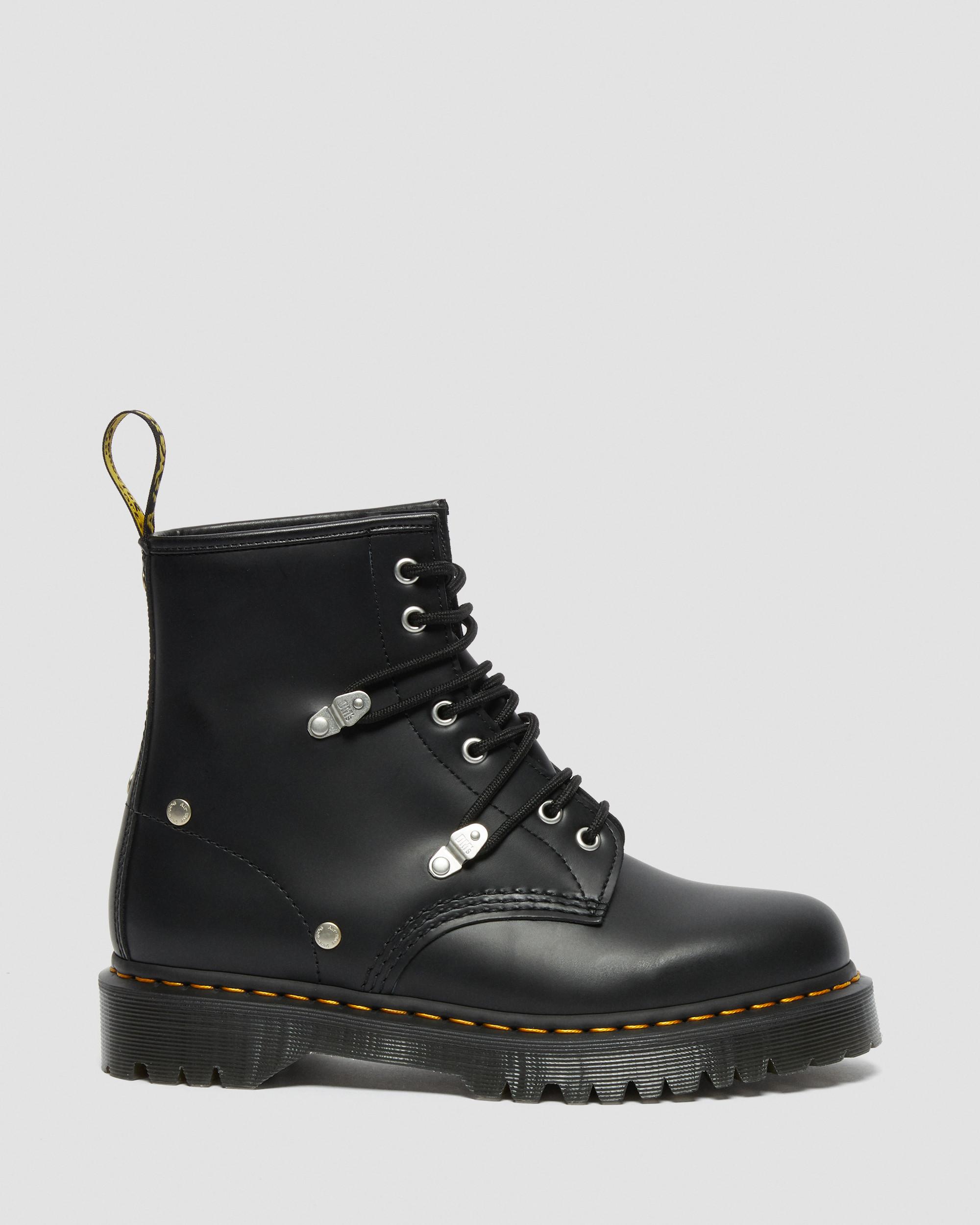 1460 Bex Stud Leather Lace Up Boots in BLACK | Dr. Martens™
