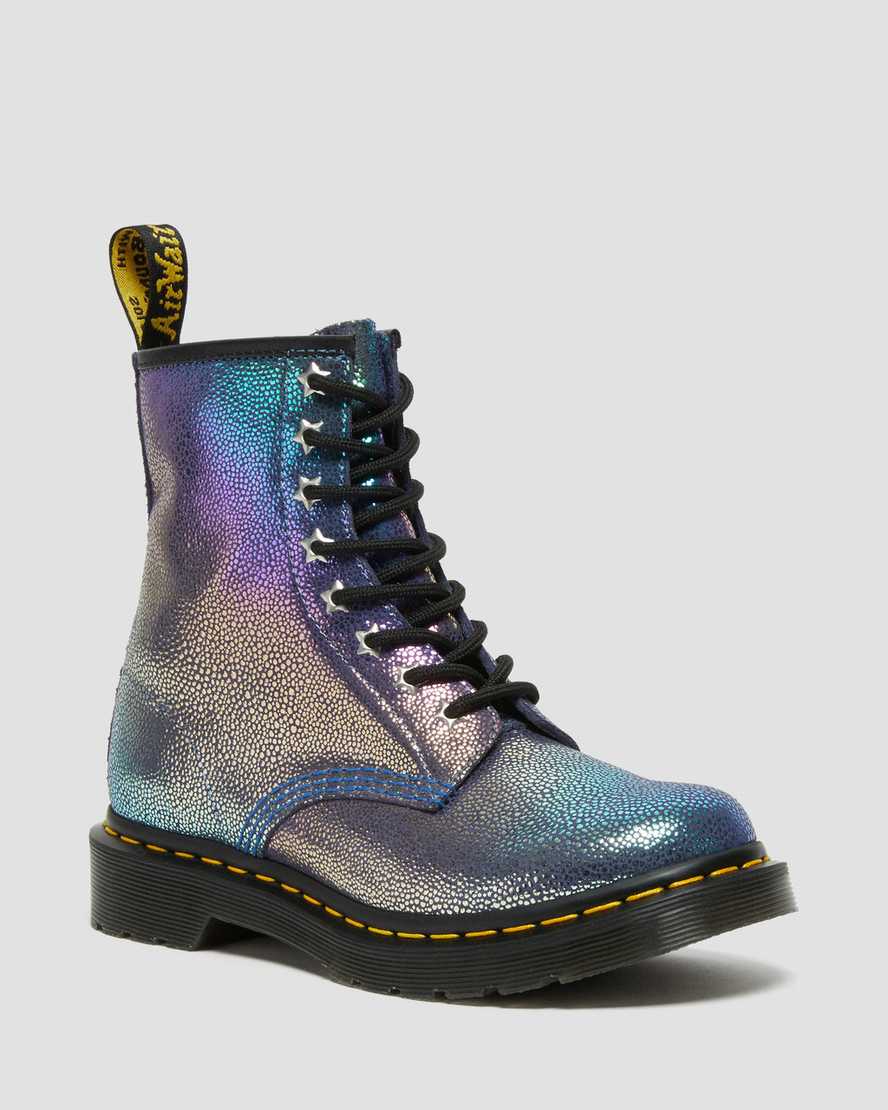 food point Head 1460 Rainbow Ray Suede Lace Up Boots | Dr. Martens