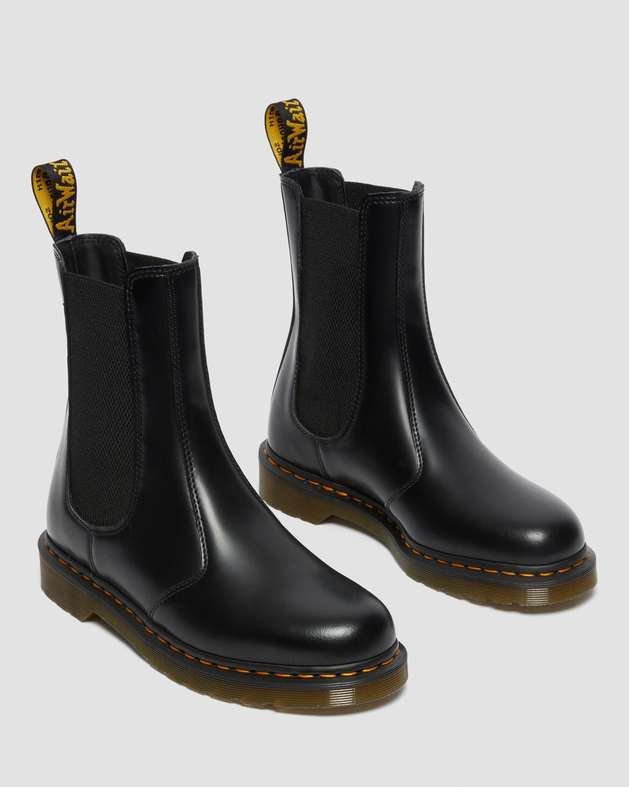 2976 Hi Smooth Leather Chelsea Boots in BLACK | Dr. Martens™