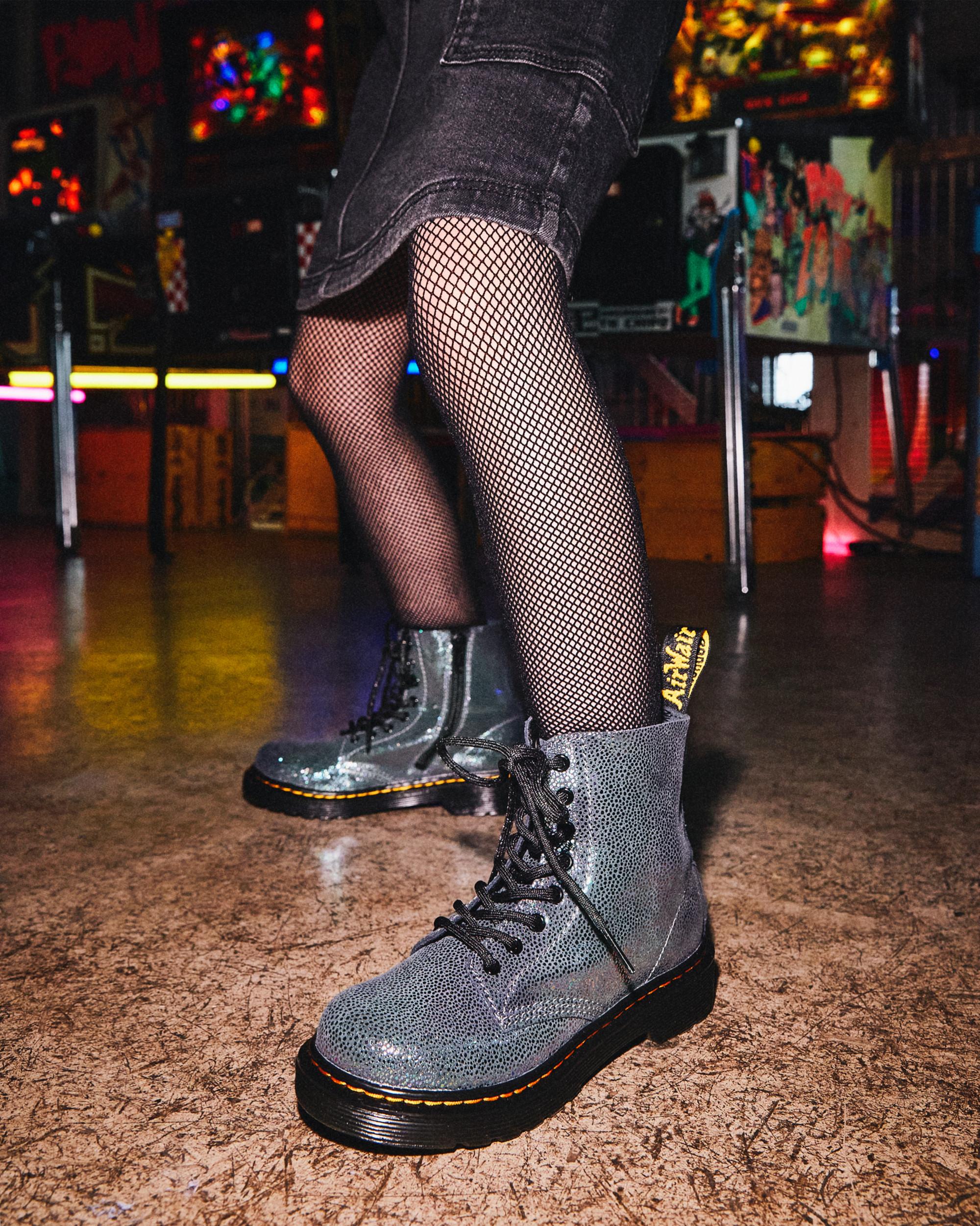 Junior 1460 Pascal Iridescent Lace Up Boots in IRIDESCENT | Dr