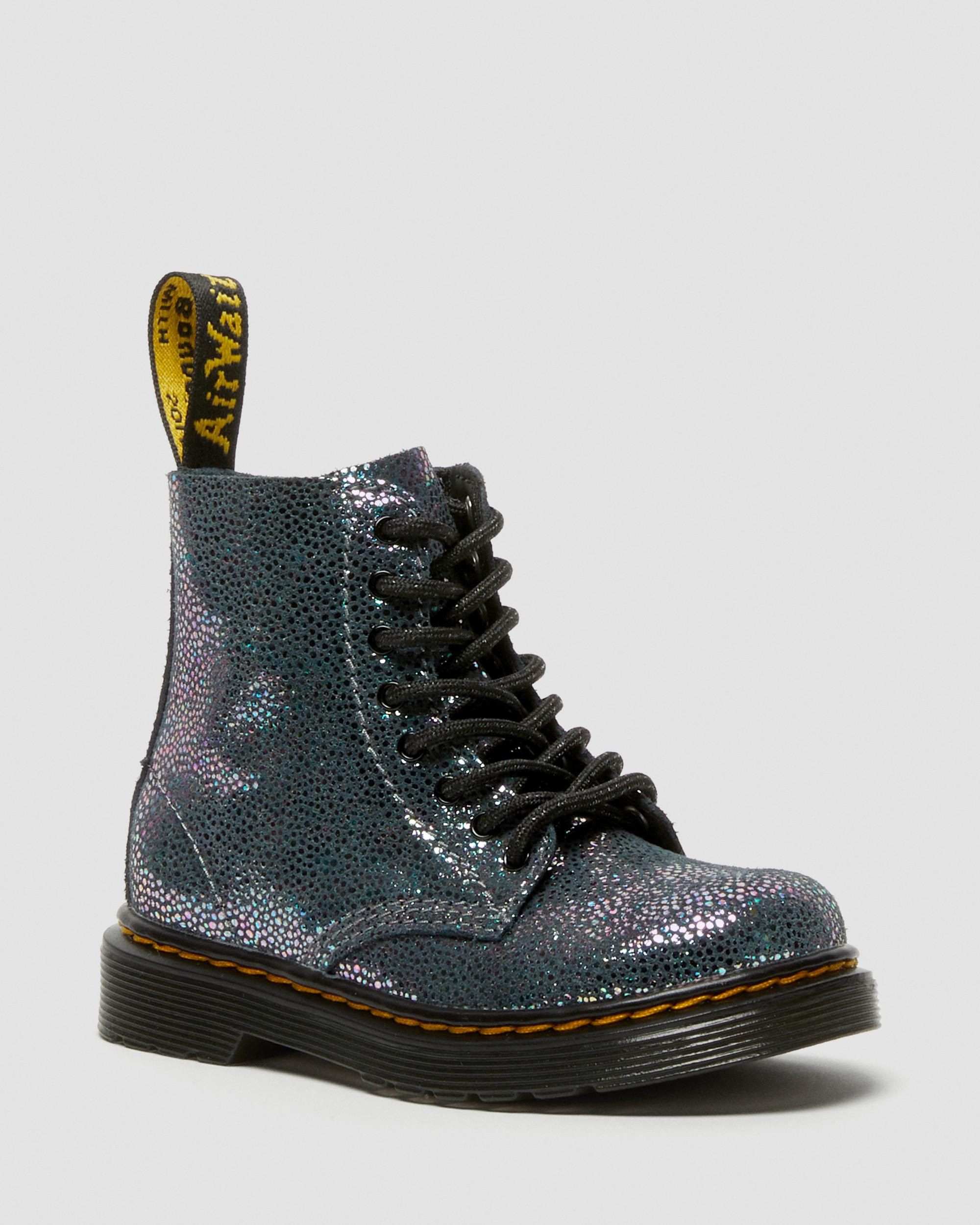 Toddler 1460 Pascal Iridescent Lace Up Boots in Metallic