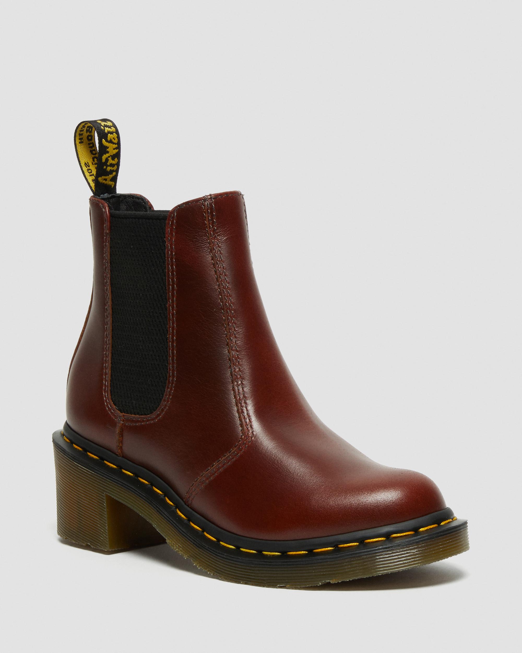 Dr Martens CADENCE 5㎝ヒールサイドゴアブーツ Cadence Leather Heeled Chelsea Boots in BROWN | Dr. Martens™
