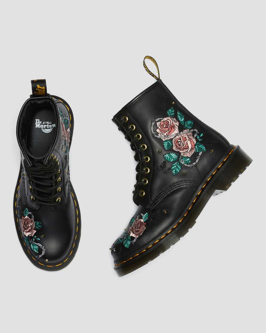 cease Hobart Tyranny 1460 Vonda Floral Leather Lace Up Boots | Dr. Martens
