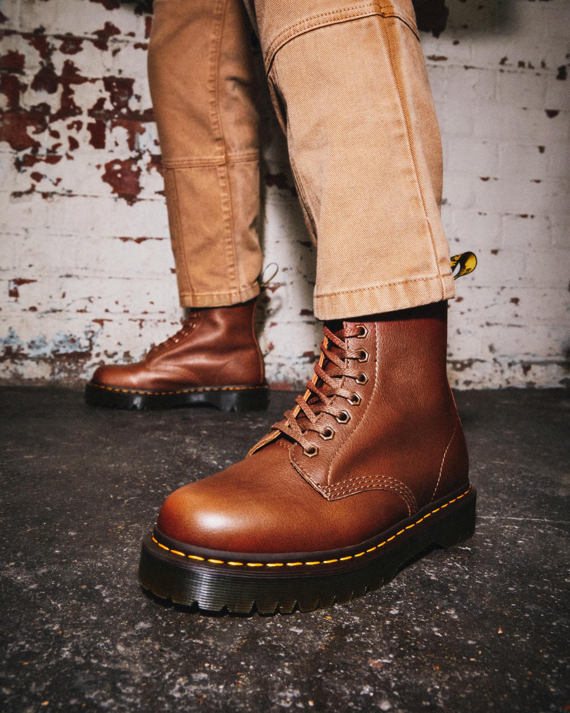 1460 Pascal Bex Leather Lace Up Boots in TAN | Dr. Martens™