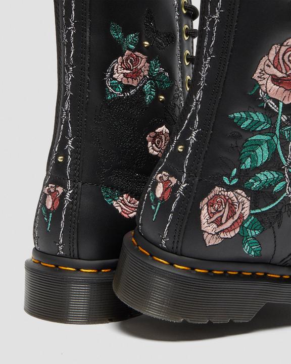 https://i1.adis.ws/i/drmartens/26982001.87.jpg?$large$1490 Vonda Floral Leather Mid Calf Boots Dr. Martens