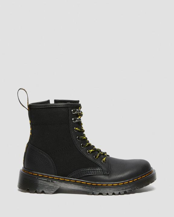 https://i1.adis.ws/i/drmartens/26985001.88.jpg?$large$Junior 1460 Panel Canvas & Leather Boots Dr. Martens