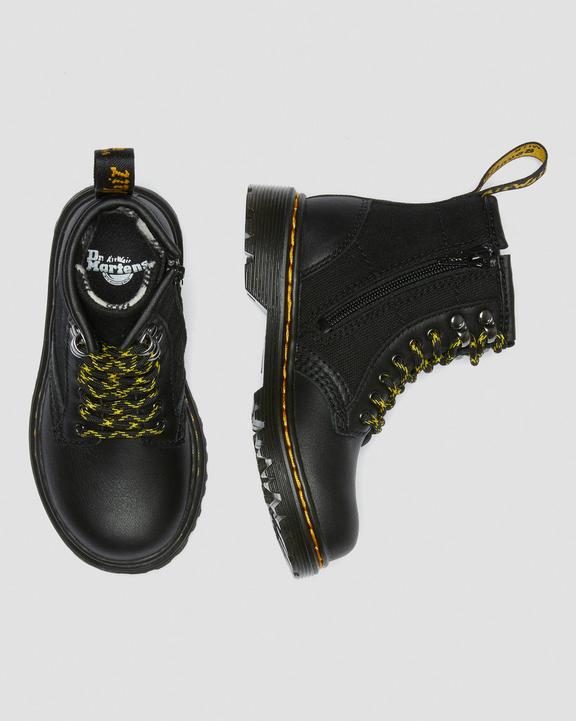 https://i1.adis.ws/i/drmartens/26987001.88.jpg?$large$Toddler 1460 Panel Canvas and Leather Lace Up Boots Dr. Martens
