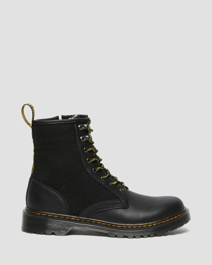 https://i1.adis.ws/i/drmartens/26988001.88.jpg?$large$Youth 1460 Panel Canvas and Leather Lace Up Boots | Dr Martens