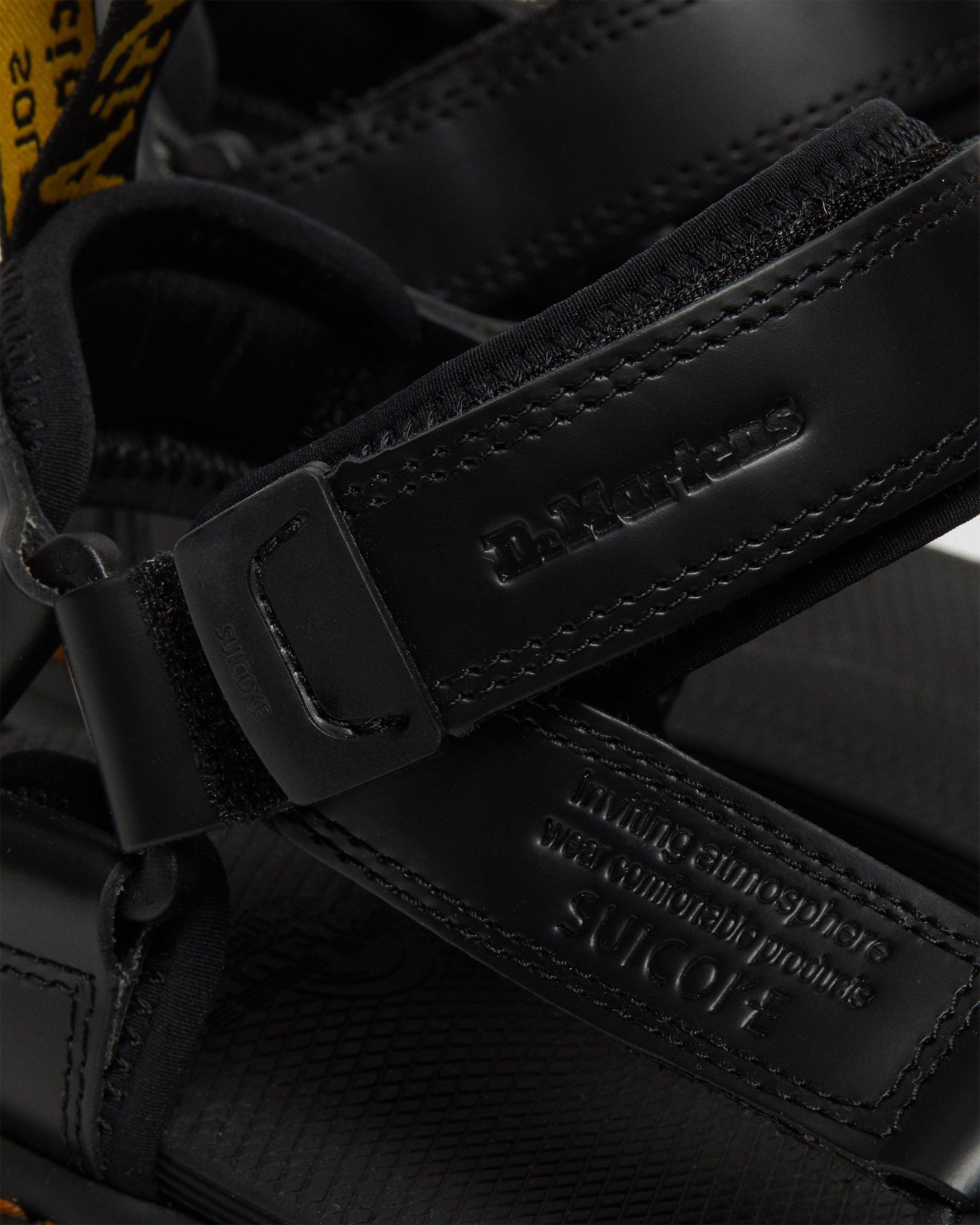 Suicoke Depa Leather Strap Sandals in BLACK | Dr. Martens™