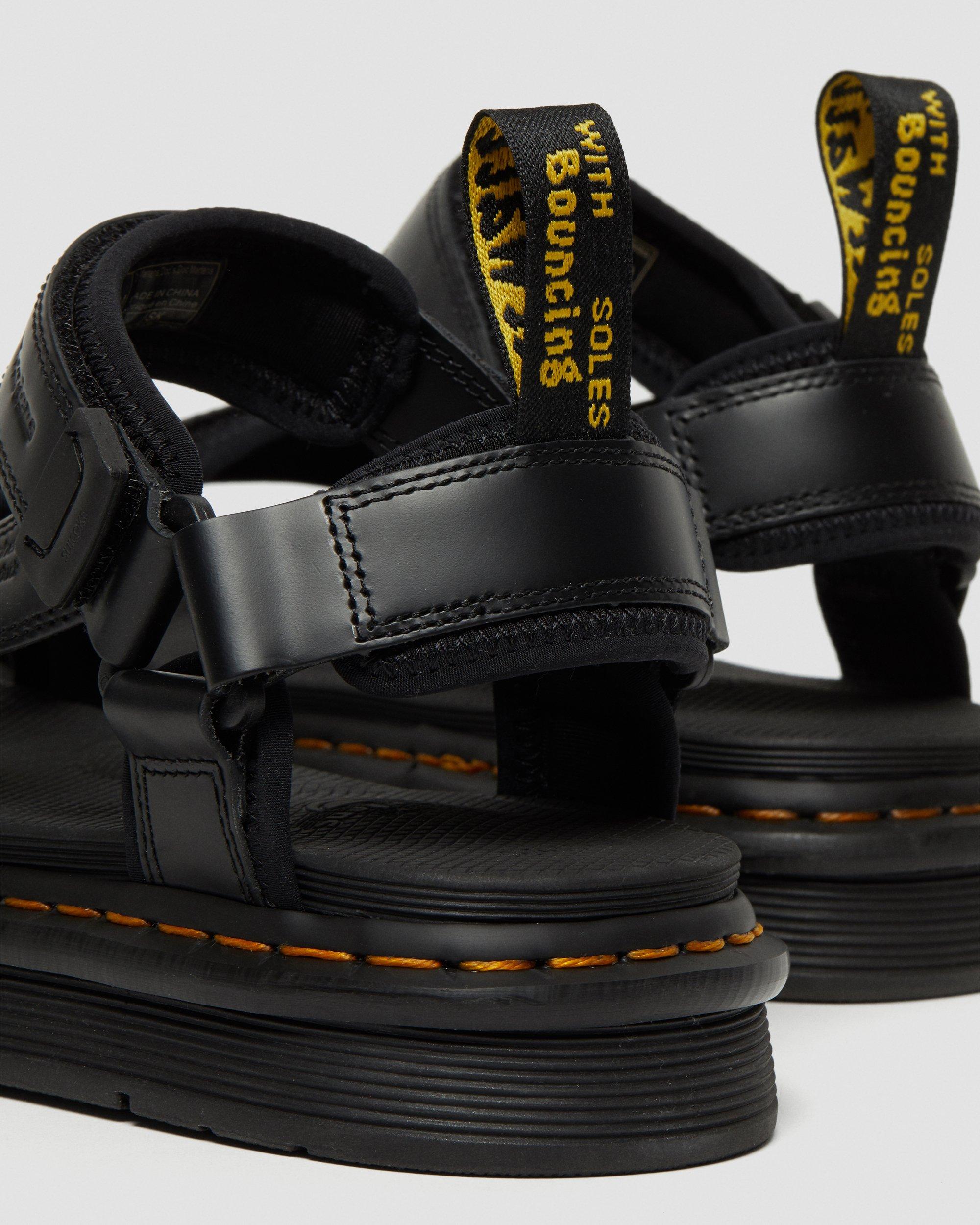 Suicoke Depa Leather Strap Sandals in BLACK | Dr. Martens™